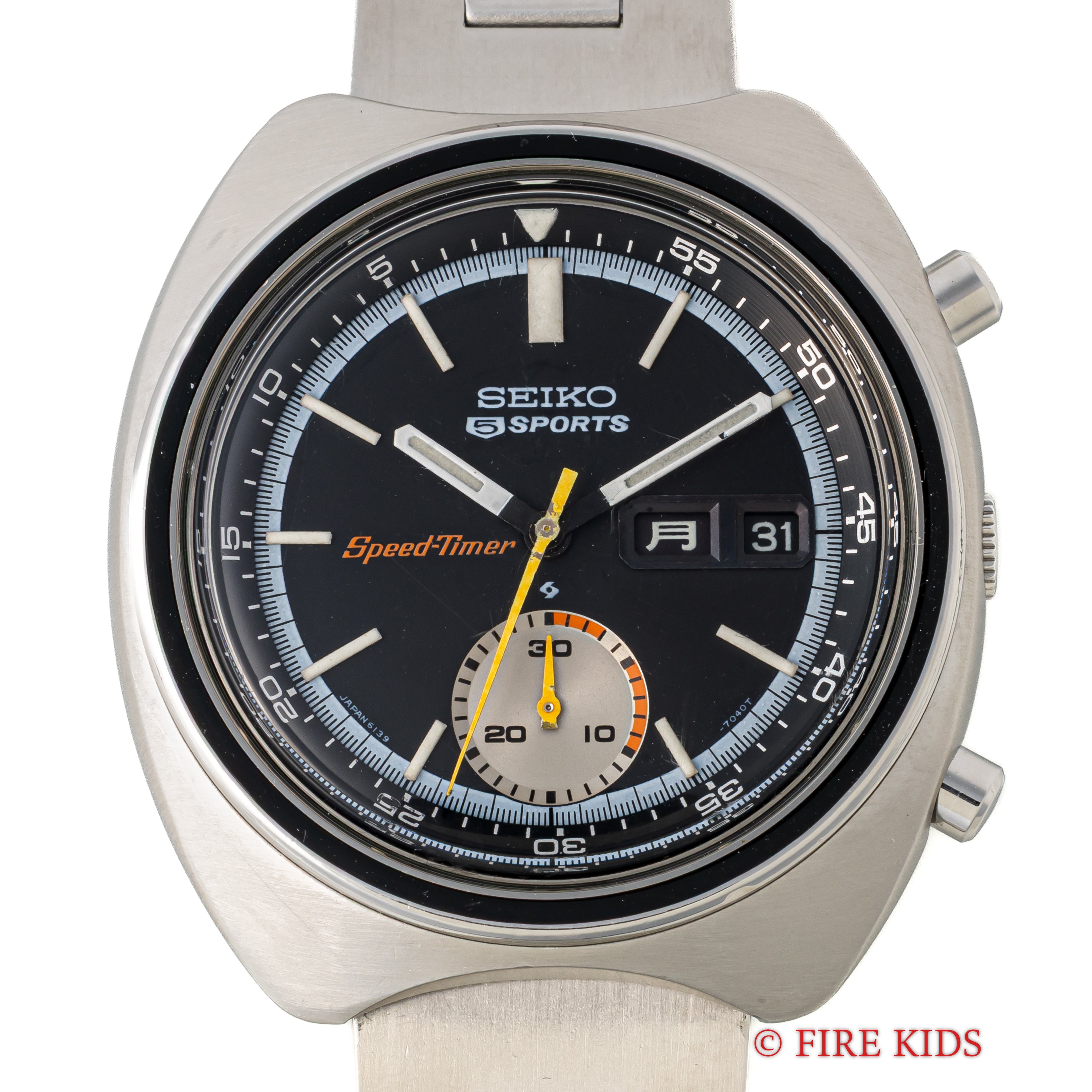 セイコー 5スポーツスピードタイマー Ref.6139-7020 1971年製 純正ブレス付き Cal.6139B 自動巻きクロノグラフ