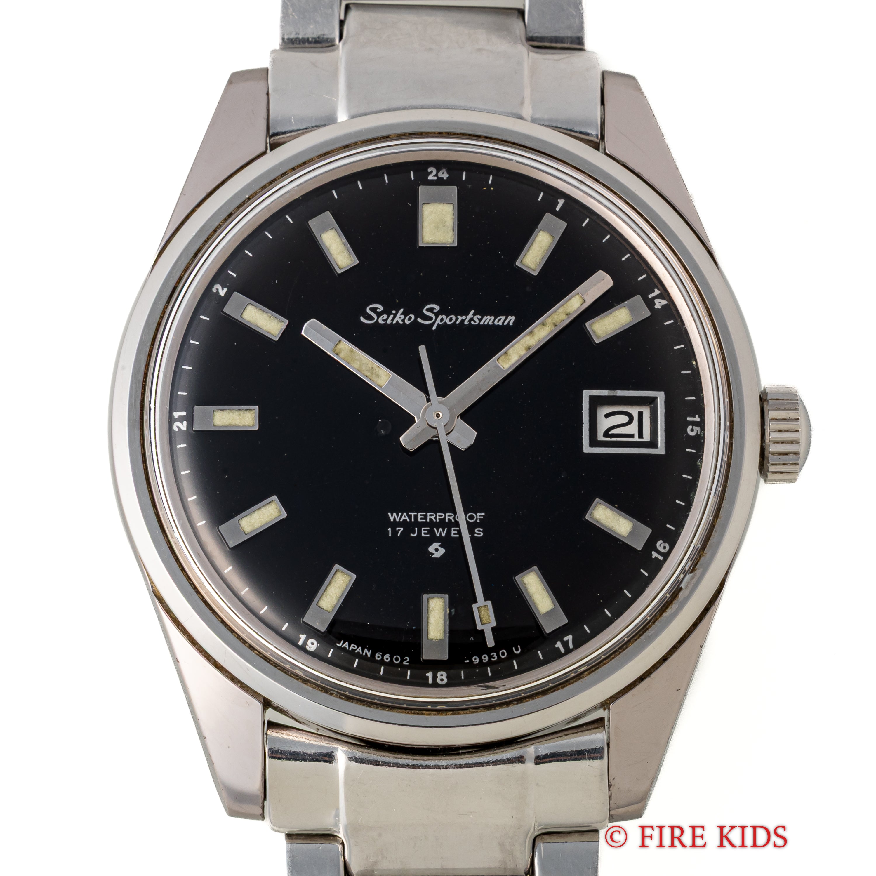 セイコー スポーツマン グレーダイヤル 1967年製 タツノオトシゴ 純正ブレス付き