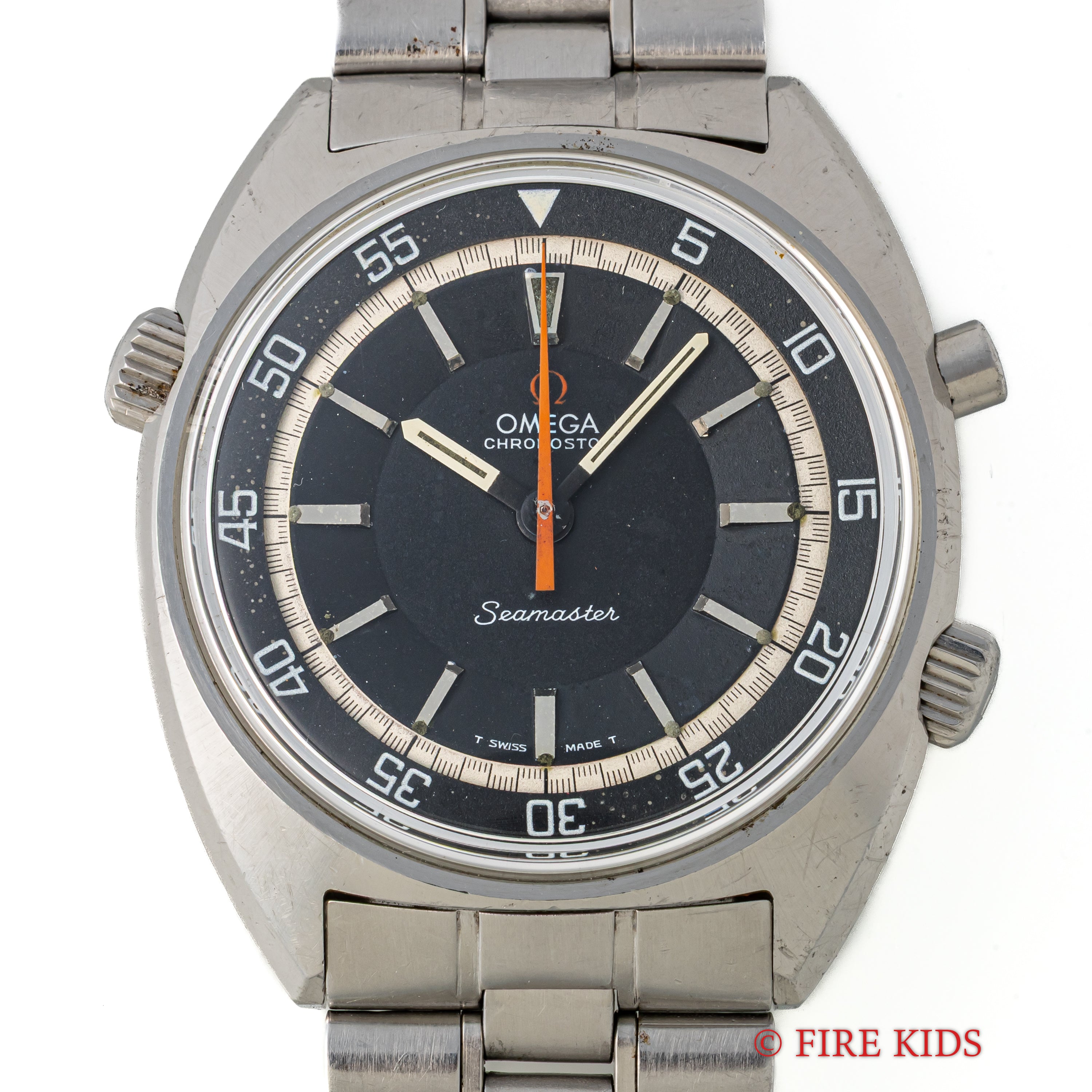 オメガ クロノストップ 手巻き Cal.865 1969年製 純正ブレス付き