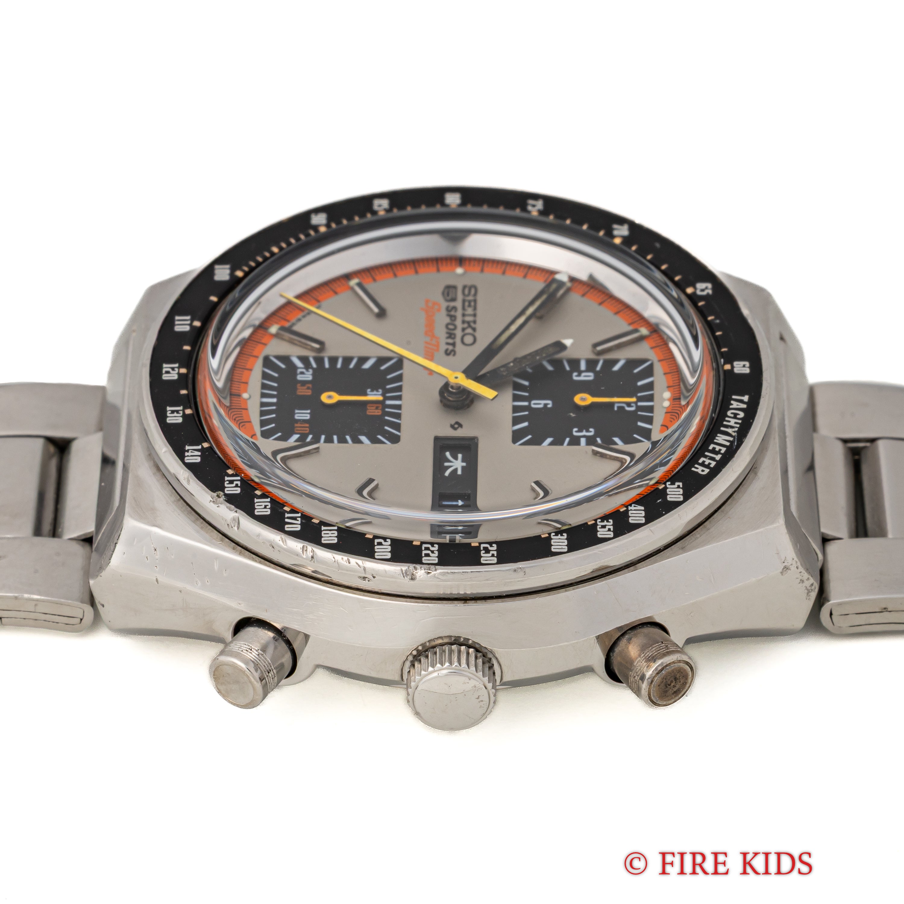 セイコー スピードタイマー 角目 1975年製 クロノグラフ Ref.6138-0030 純正ブレス付き