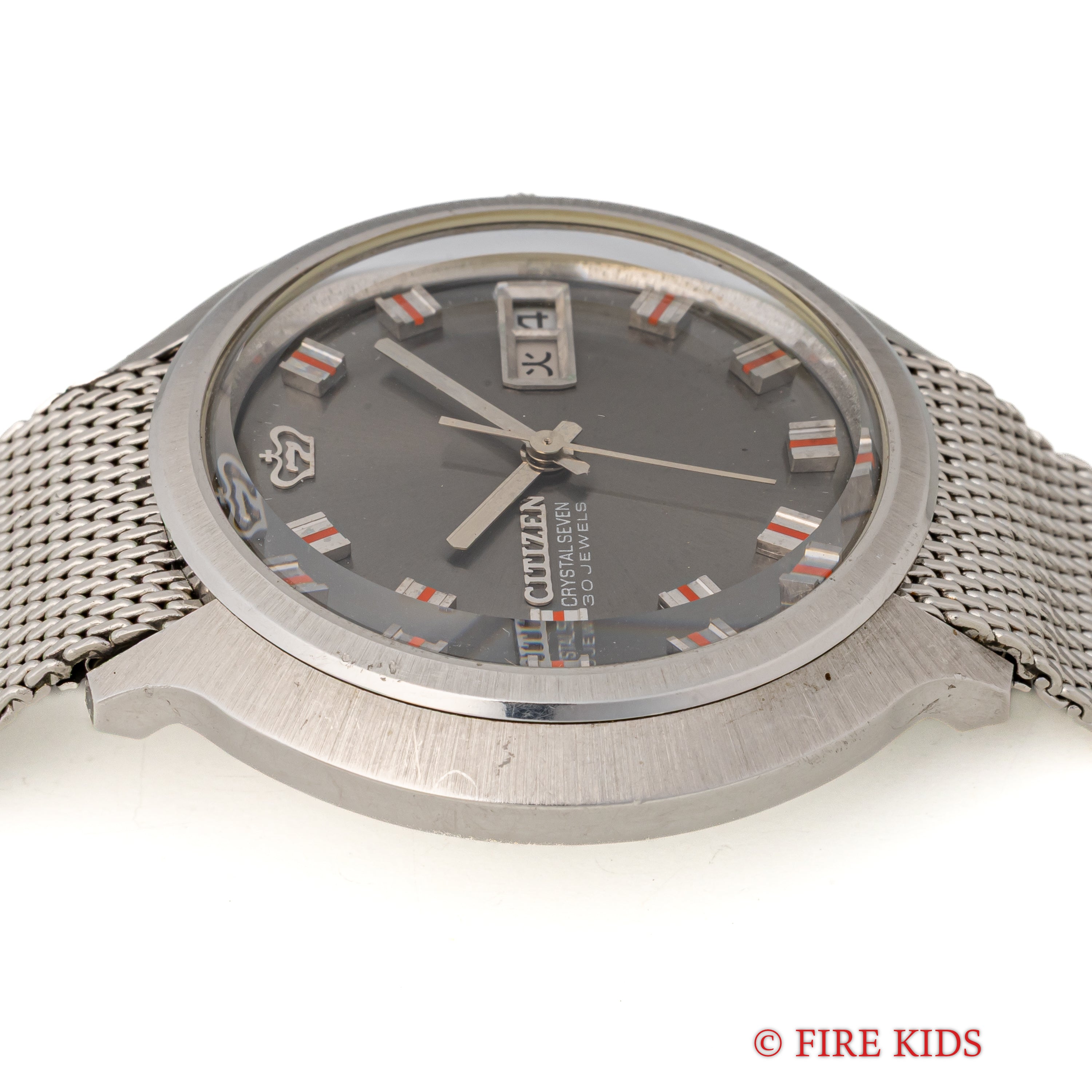 シチズン クリスタルセブン ナイアガラ 1968年製 自動巻 純正メッシュブレス 30石 ノンポリッシュ