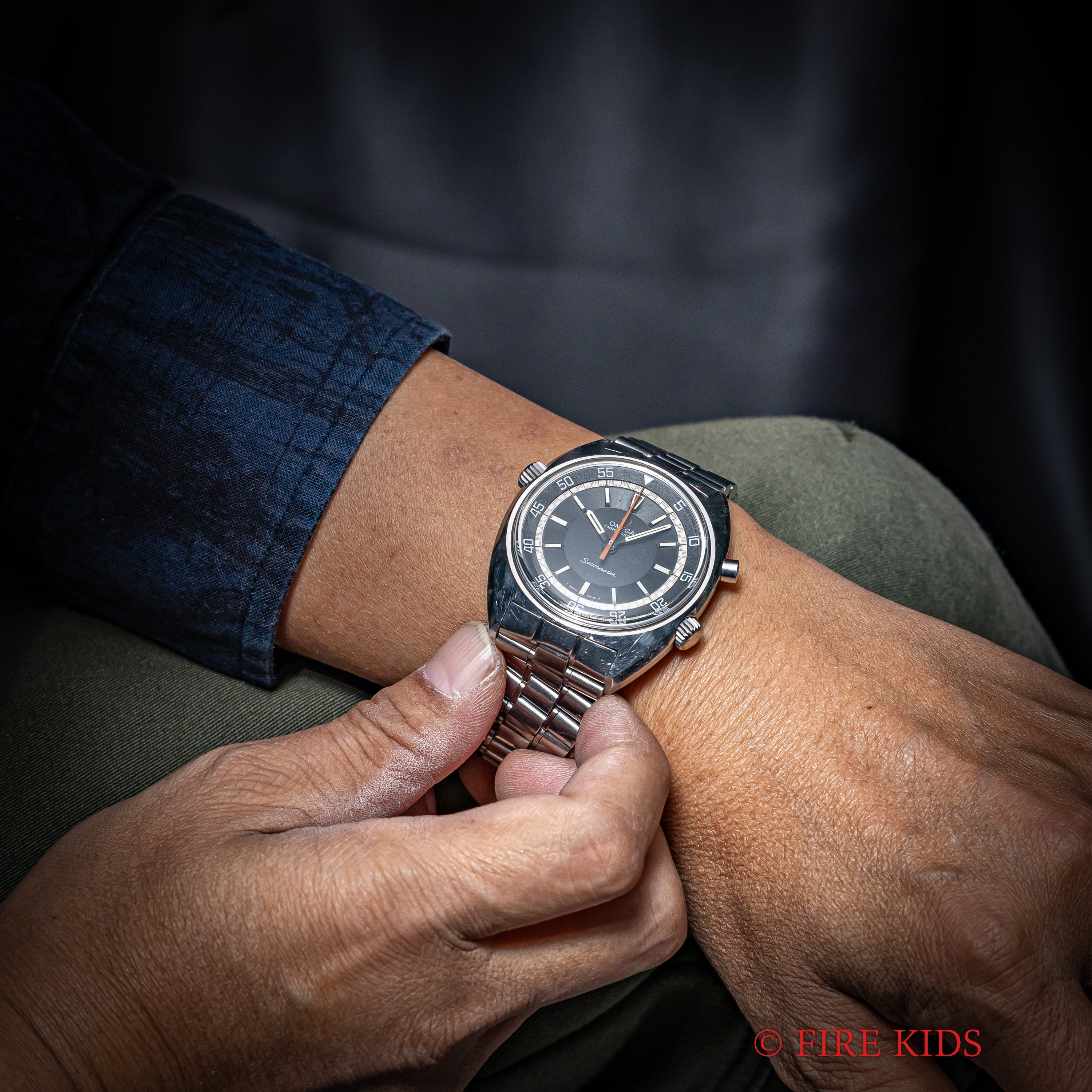 オメガ クロノストップ 手巻き Cal.865 1969年製 純正ブレス付き