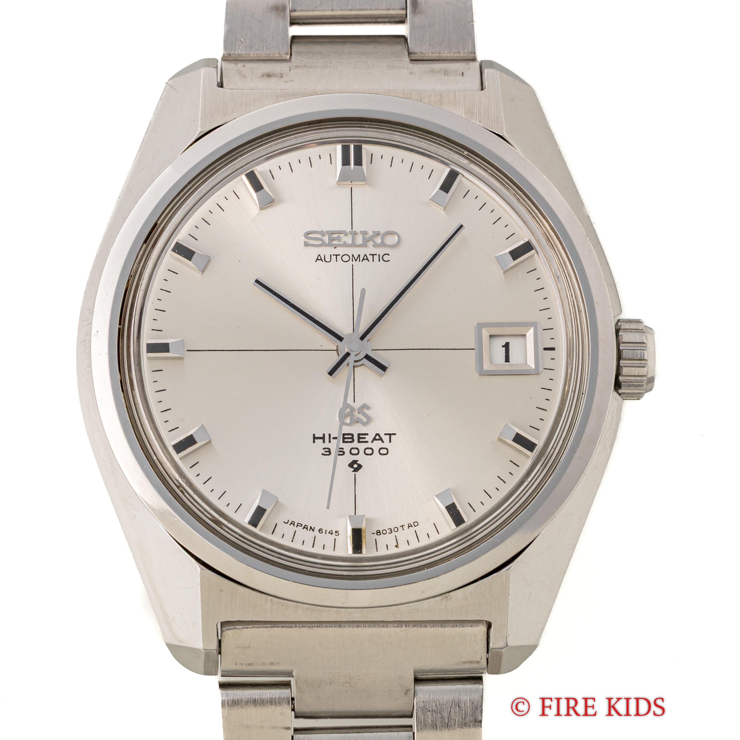 グランドセイコー ハイビート 36000 1969年製 Ref.6145-8000 61GS クロスライン 純正ブレス付き