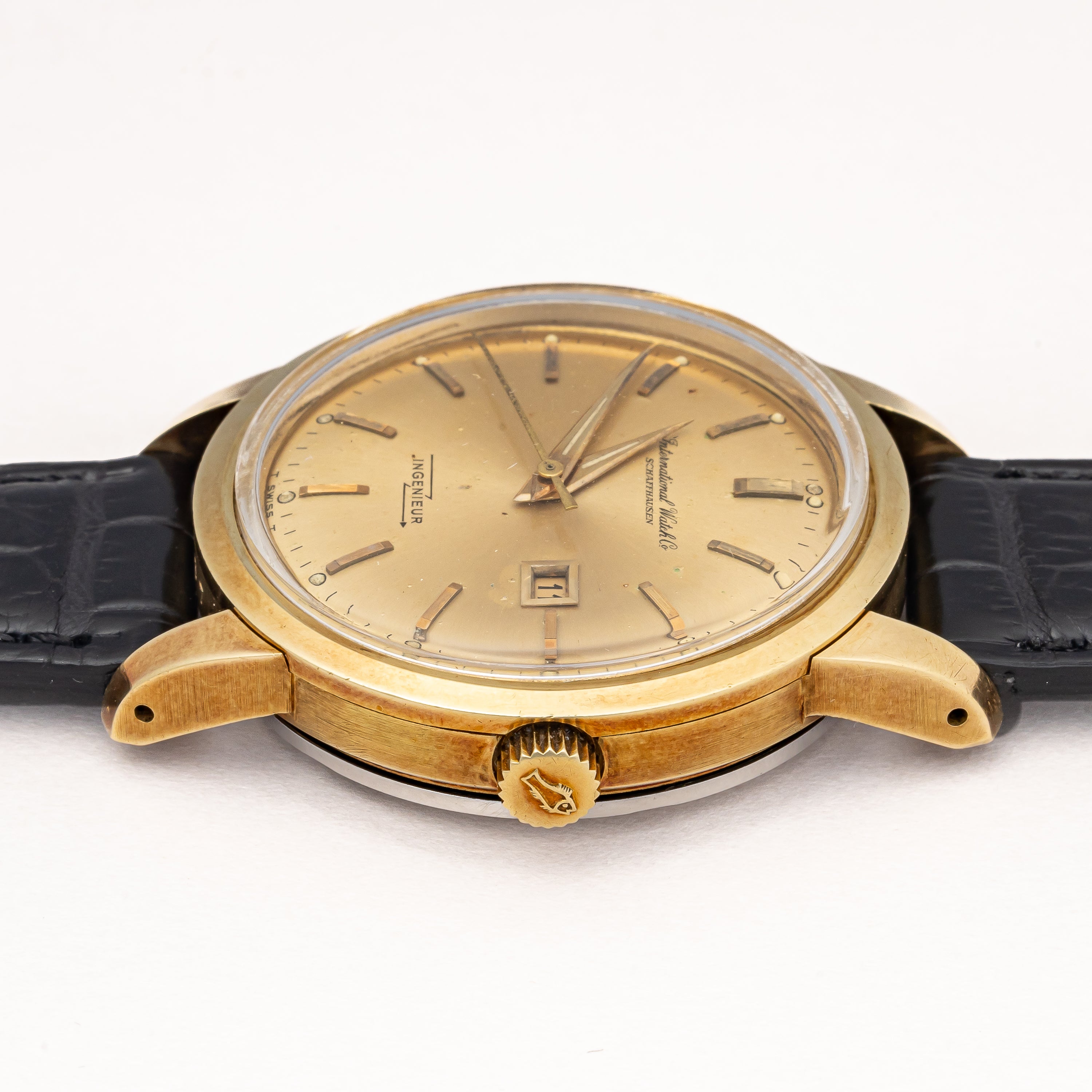 IWC 14金無垢インヂュニア 1963年製 Ref.766A バックステン ペラトン式自動巻Cal.8531 純正尾錠付き