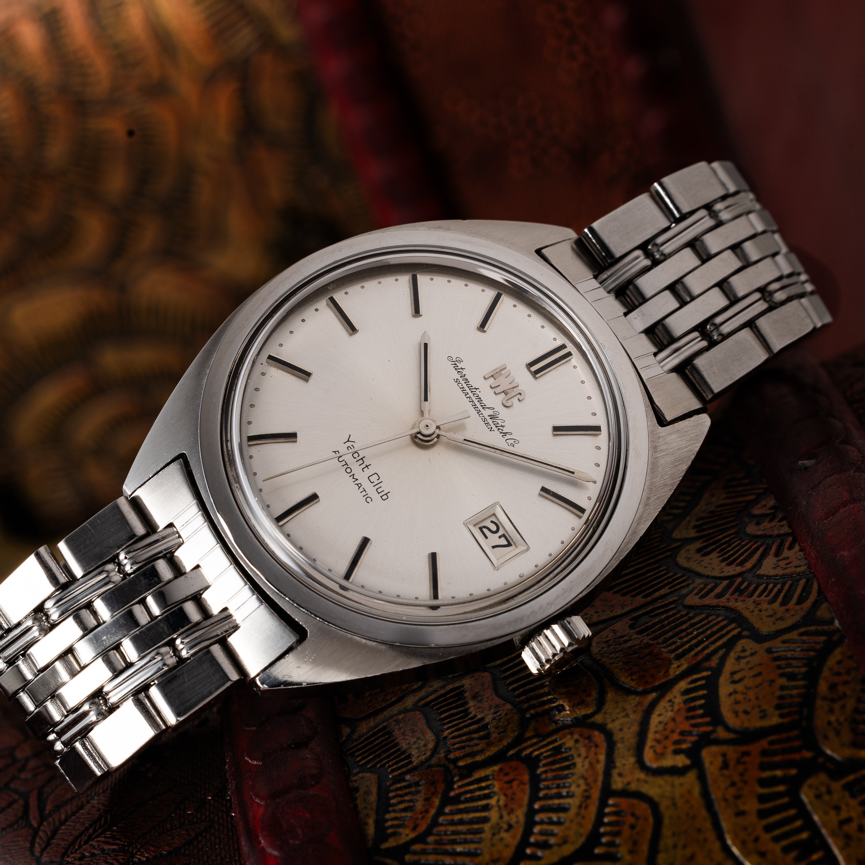 IWC ヨットクラブ 1972年製 Ref.R811AD お魚リューズ Cal.8541B 純正ゲイフレアーブレス付き