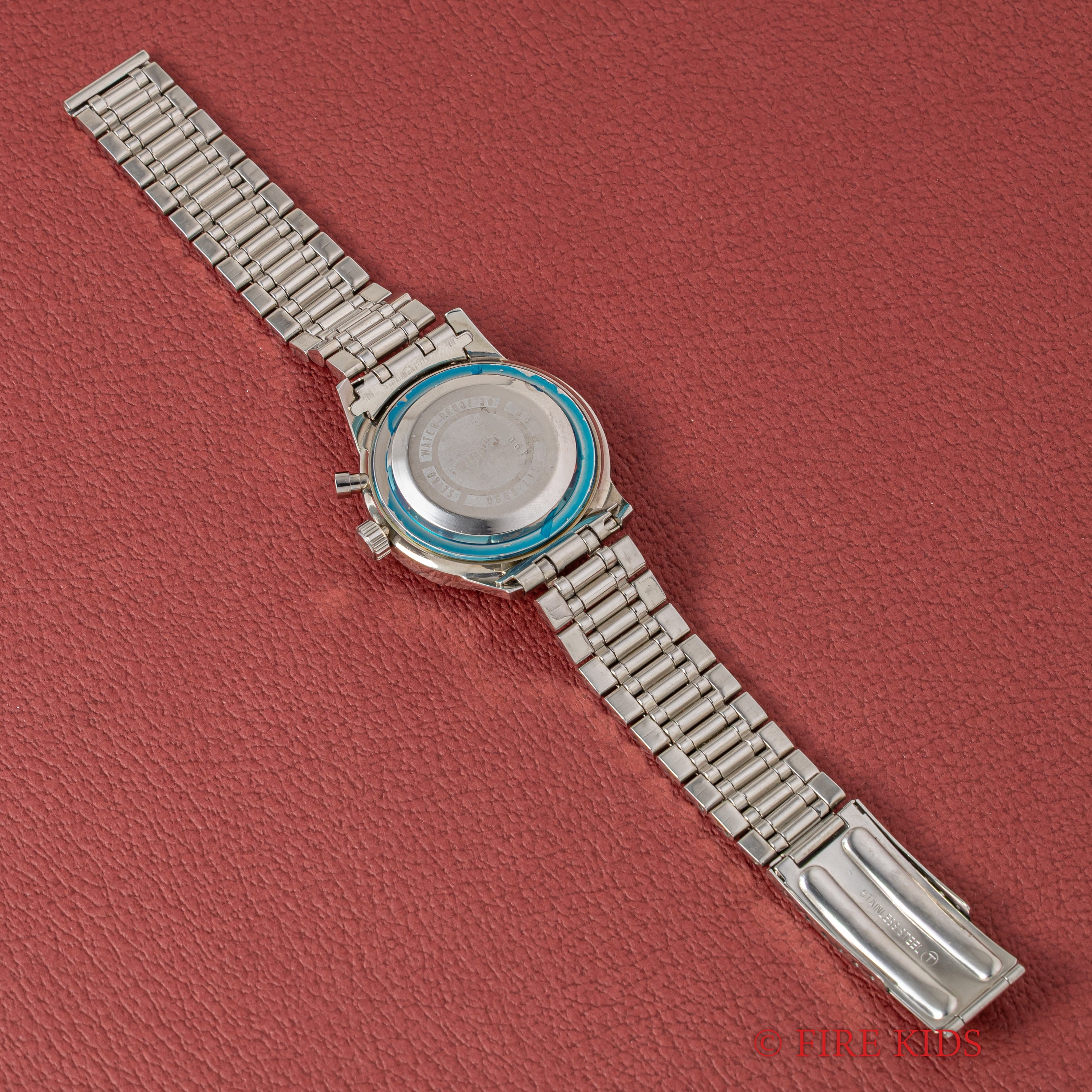 セイコー ワンプッシュクロノ 1964年製 Ref.5717-8990 手巻き カレンダー付き ステンレスベゼル 純正ブレス付き