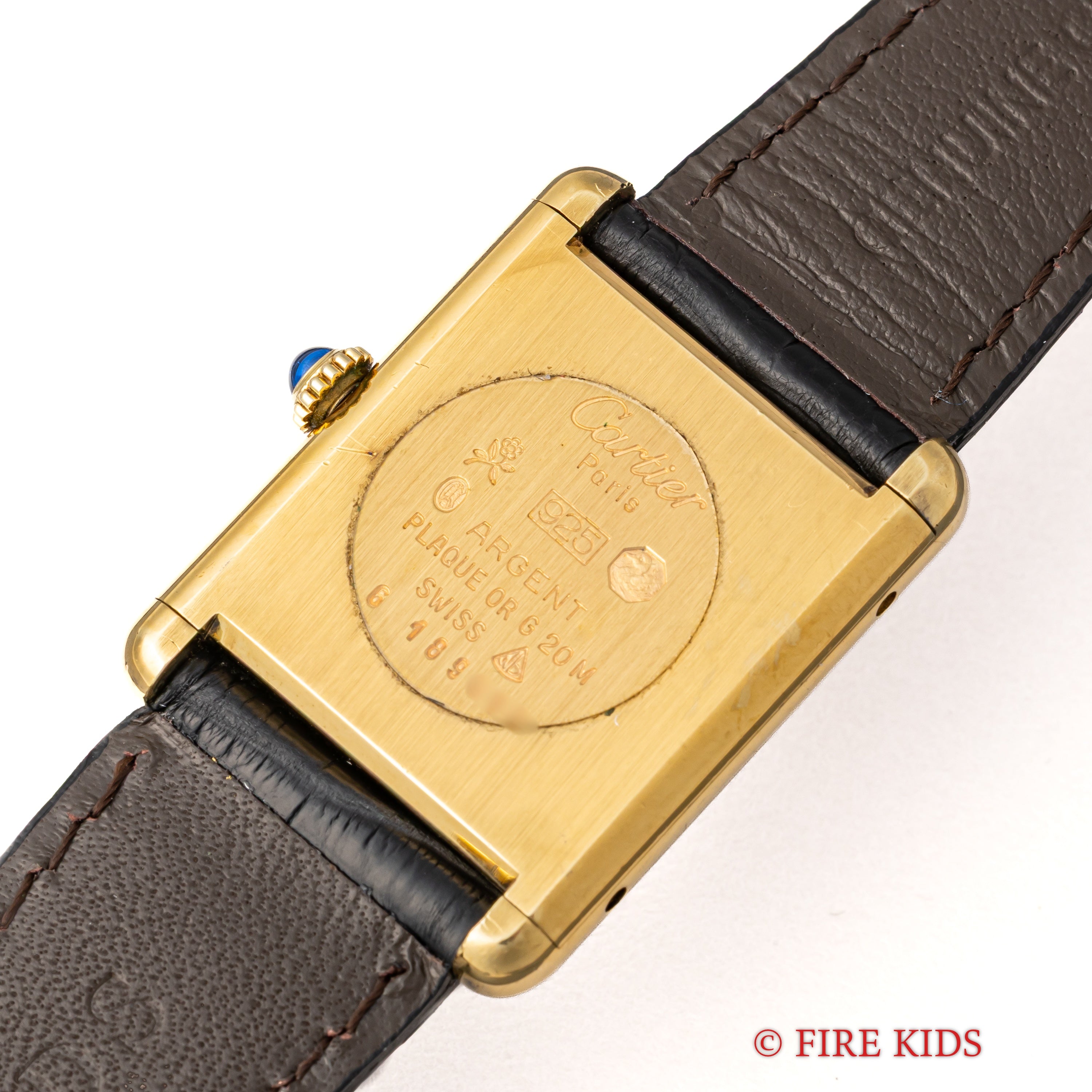 カルティエ マストタンク 1980年代製 LMサイズ 手巻き ガーネットダイヤル