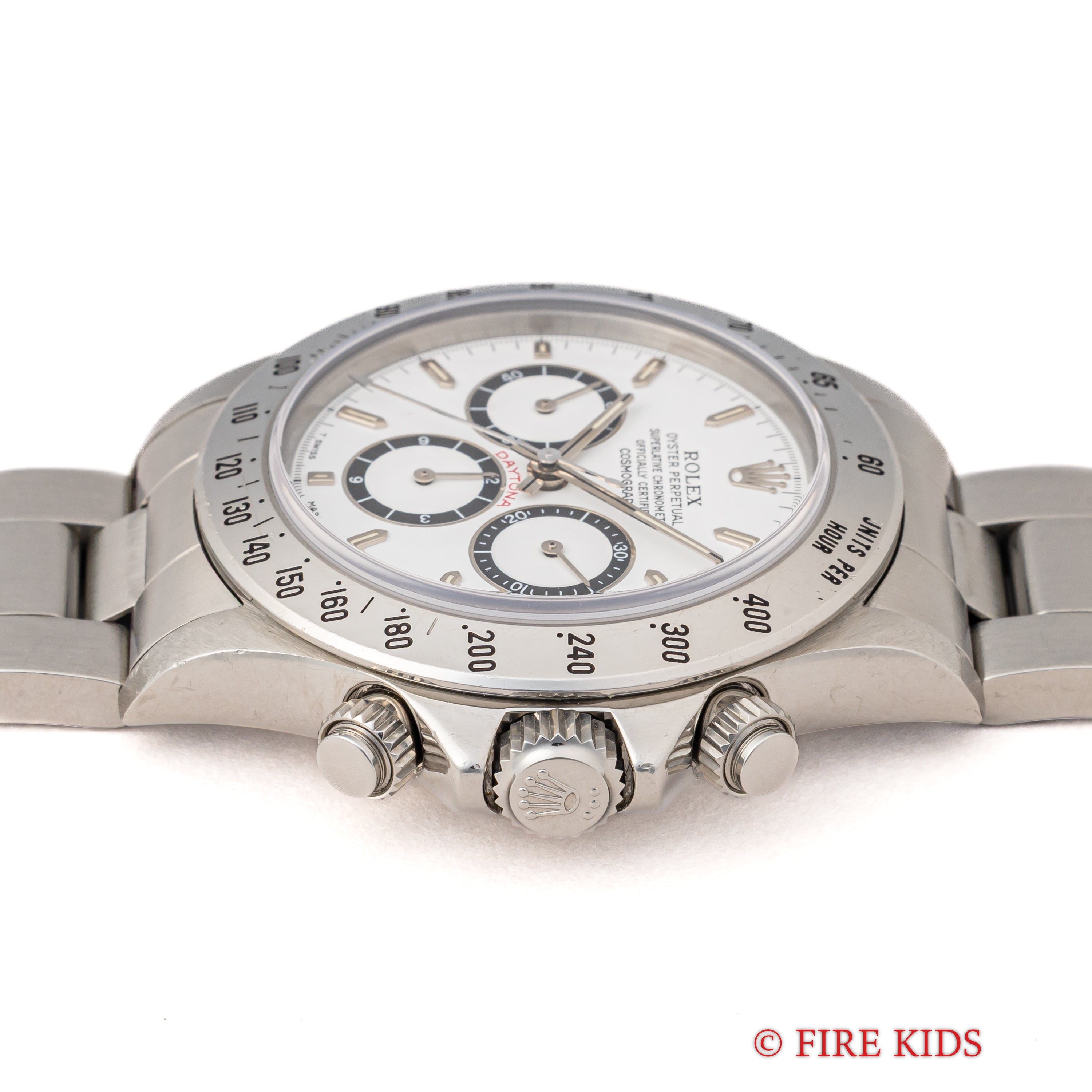 ロレックス デイトナ 1991年製 Ref.16520 ホワイト 逆6ダイヤル シングルバックル オールトリチウム メーカーサービスカード付