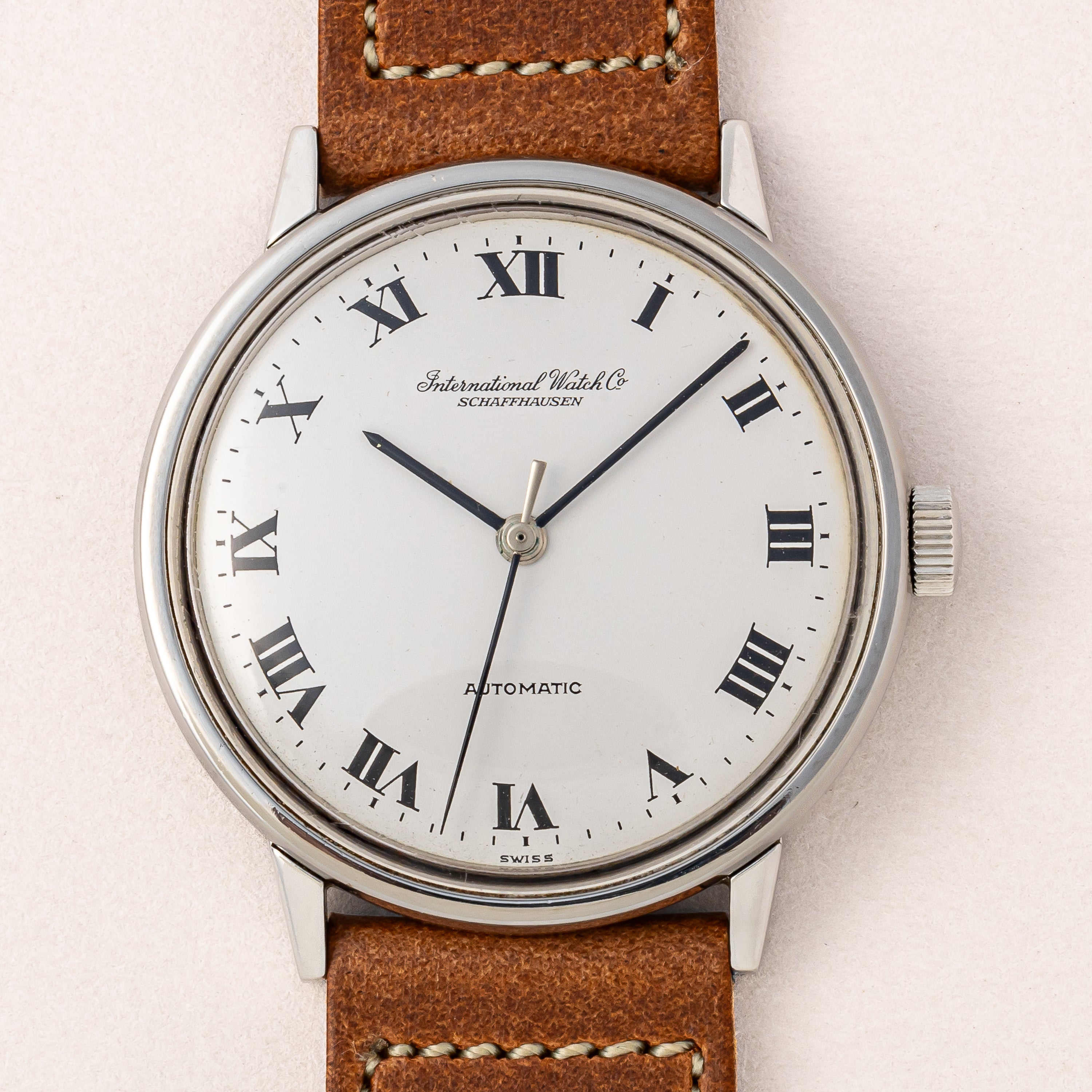 IWC ラウンドケース 1967年製 Ref.803A ノンデイト自動巻き Cal.854 ホワイトローマンダイヤル