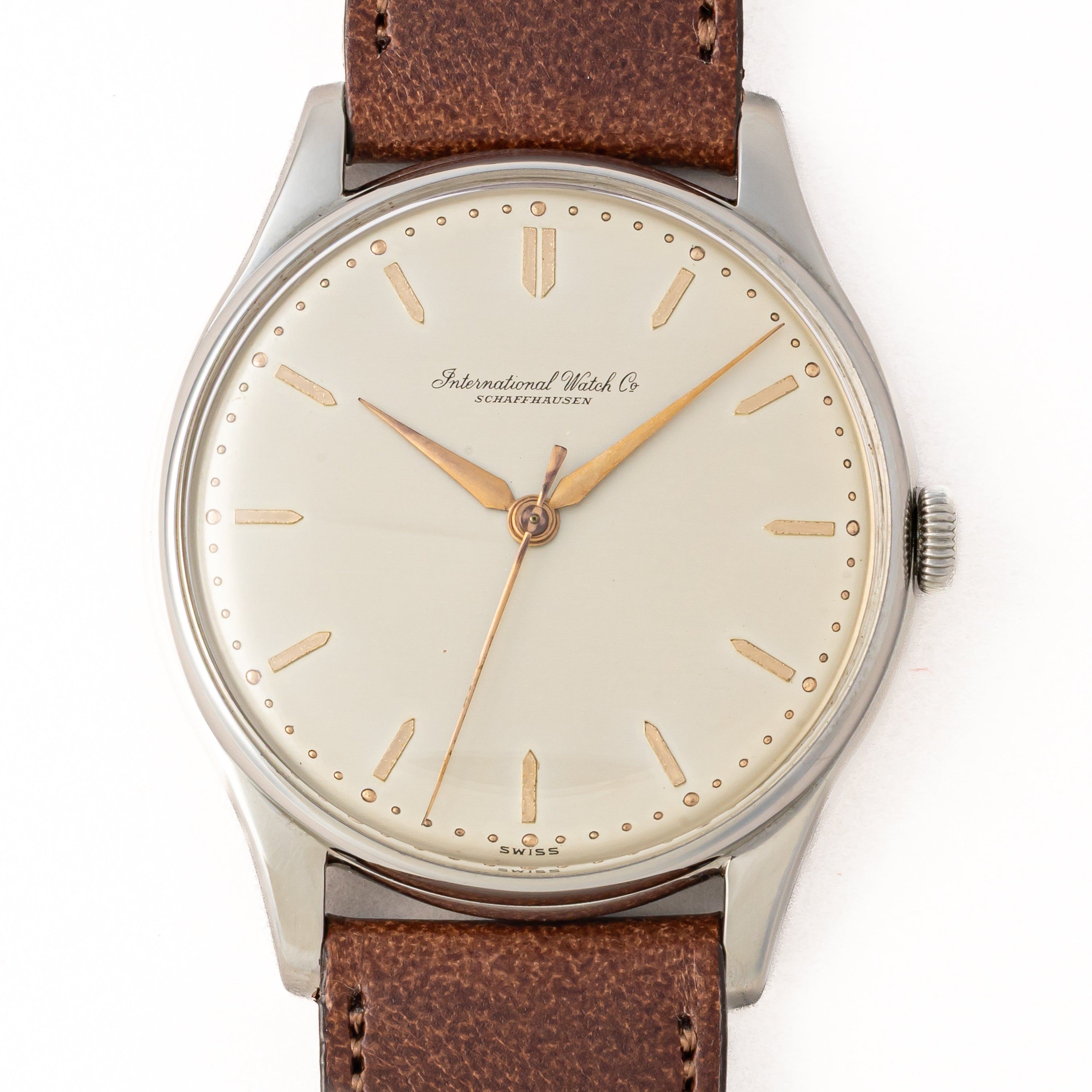 IWC ラウンドケース Cal.89 手巻き 1955年製 アルファハンド