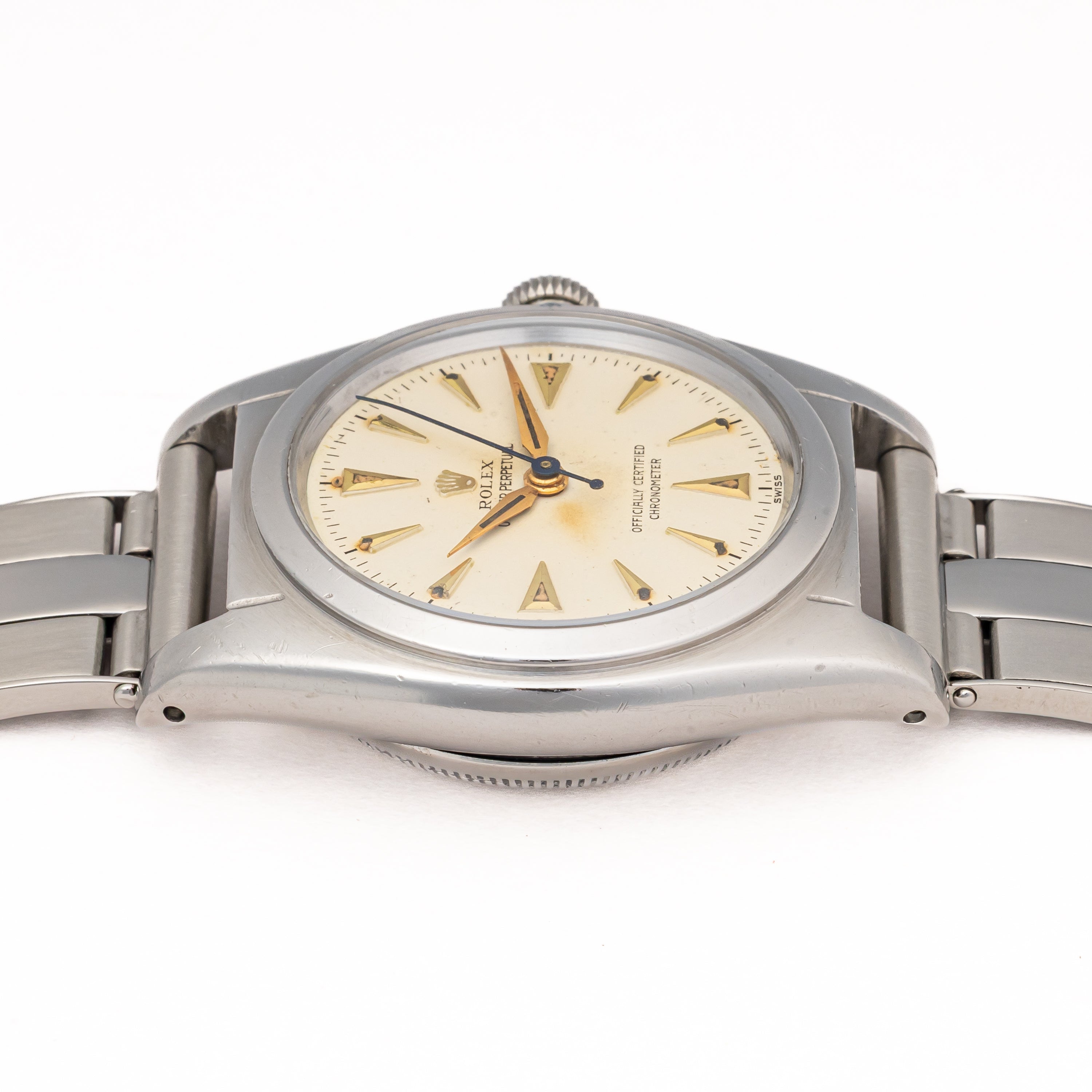 ロレックス バブルバック Ref.2940 1945年製 アルファハンド クサビインデックス 自動巻 社外ブレス