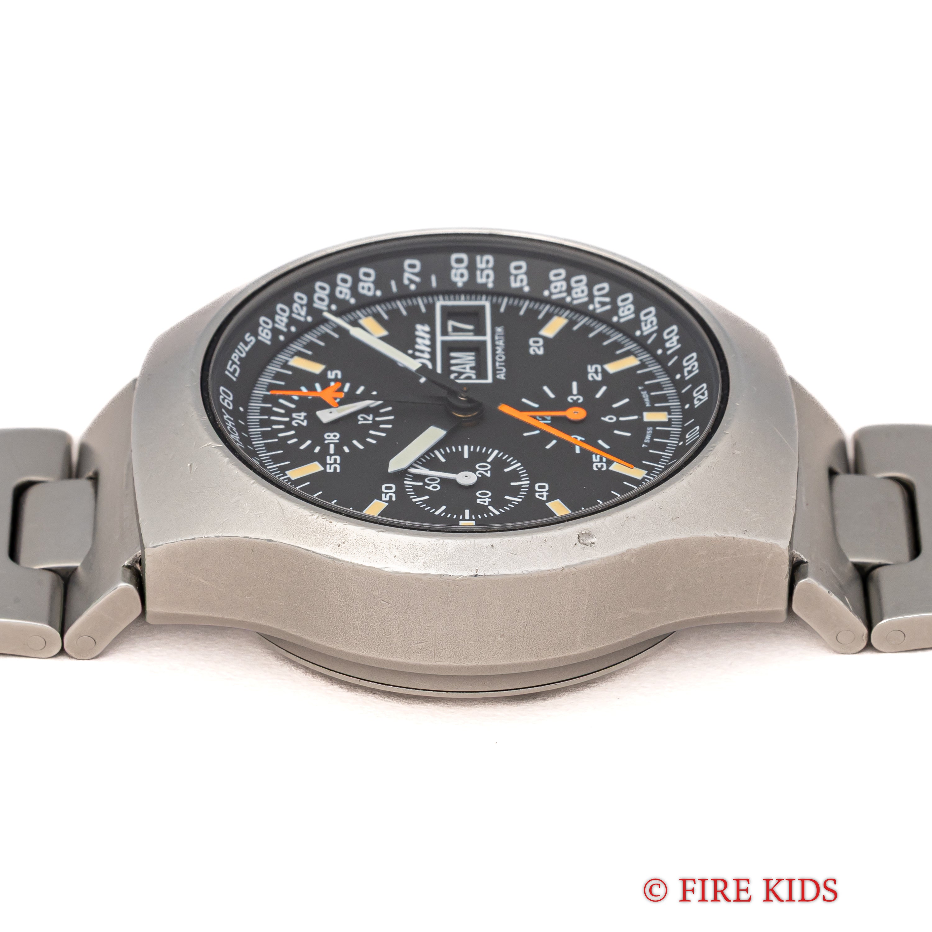 ジン クロノグラフ 157.M 2000年発行ギャラ(平成12年)自動巻 Cal.レマニア5100 純正ブレス 箱ギャラ