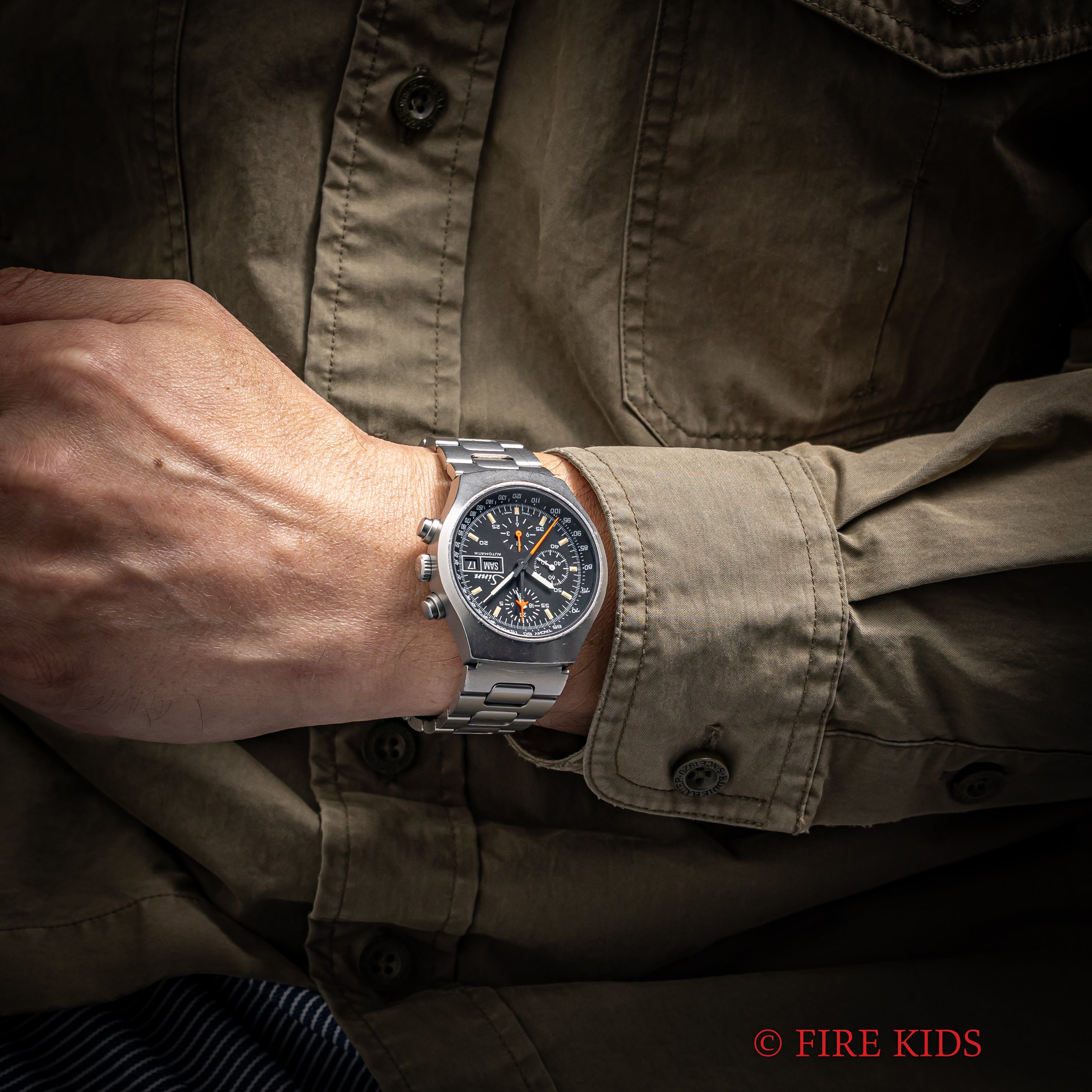 ジン クロノグラフ 157.M 2000年発行ギャラ(平成12年)自動巻 Cal.レマニア5100 純正ブレス 箱ギャラ