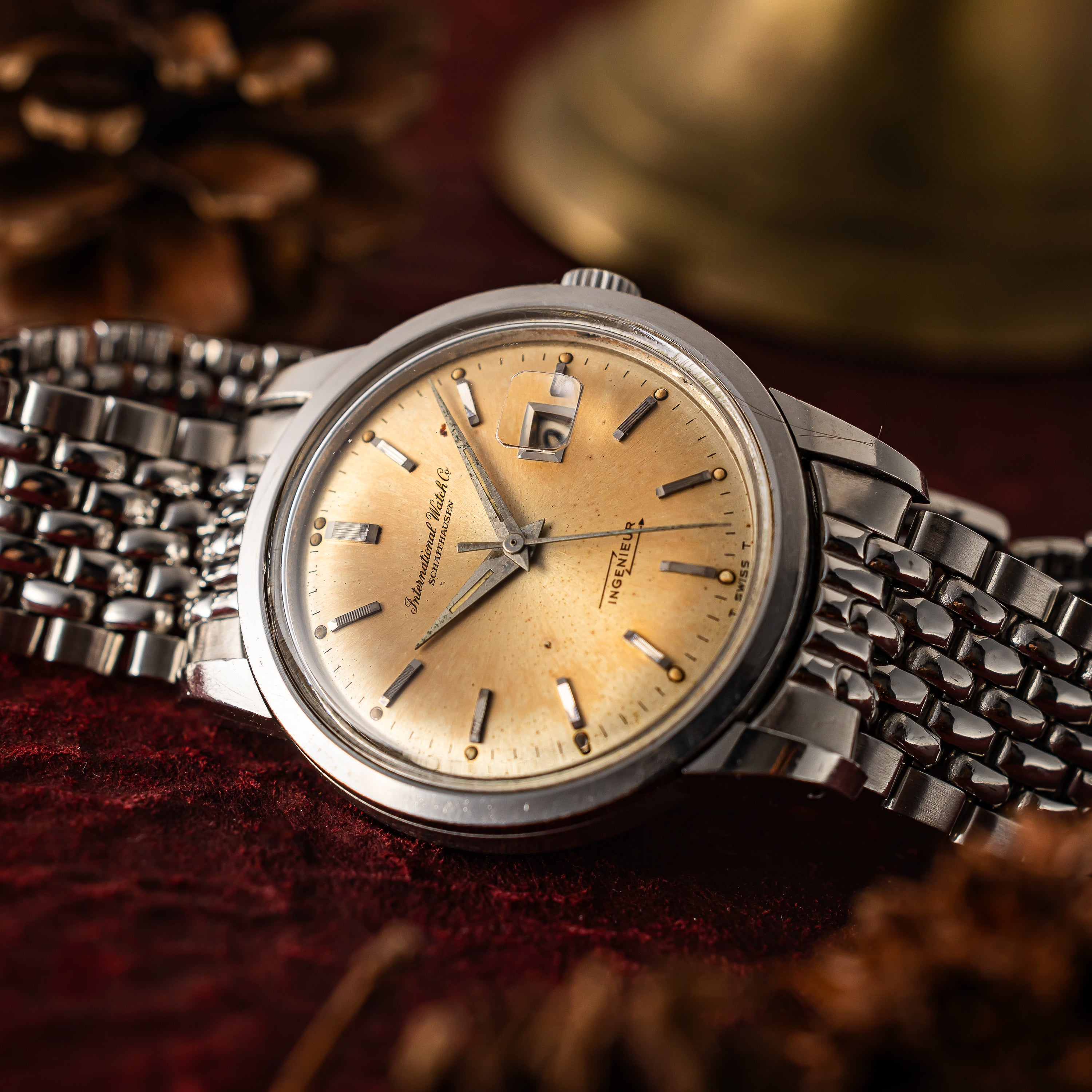 IWC インヂュニア 1963年製 Ref.666AD Cal.8531 純正ゲイフレアーブレス付き