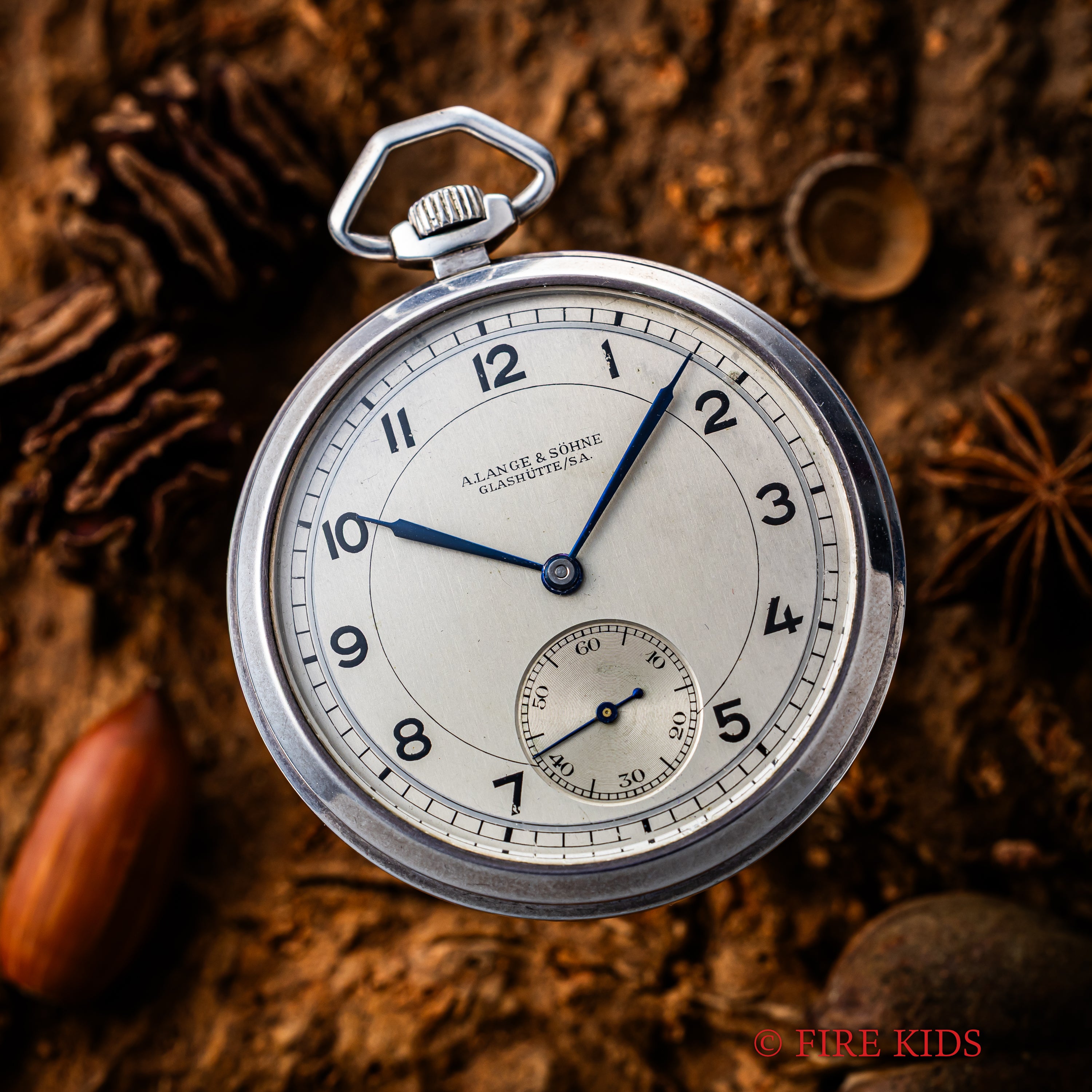 A.ランゲ&ゾーネ 銀無垢懐中時計 1930年代製 アラビアダイヤル 手巻 ジャーマンシルバーケース