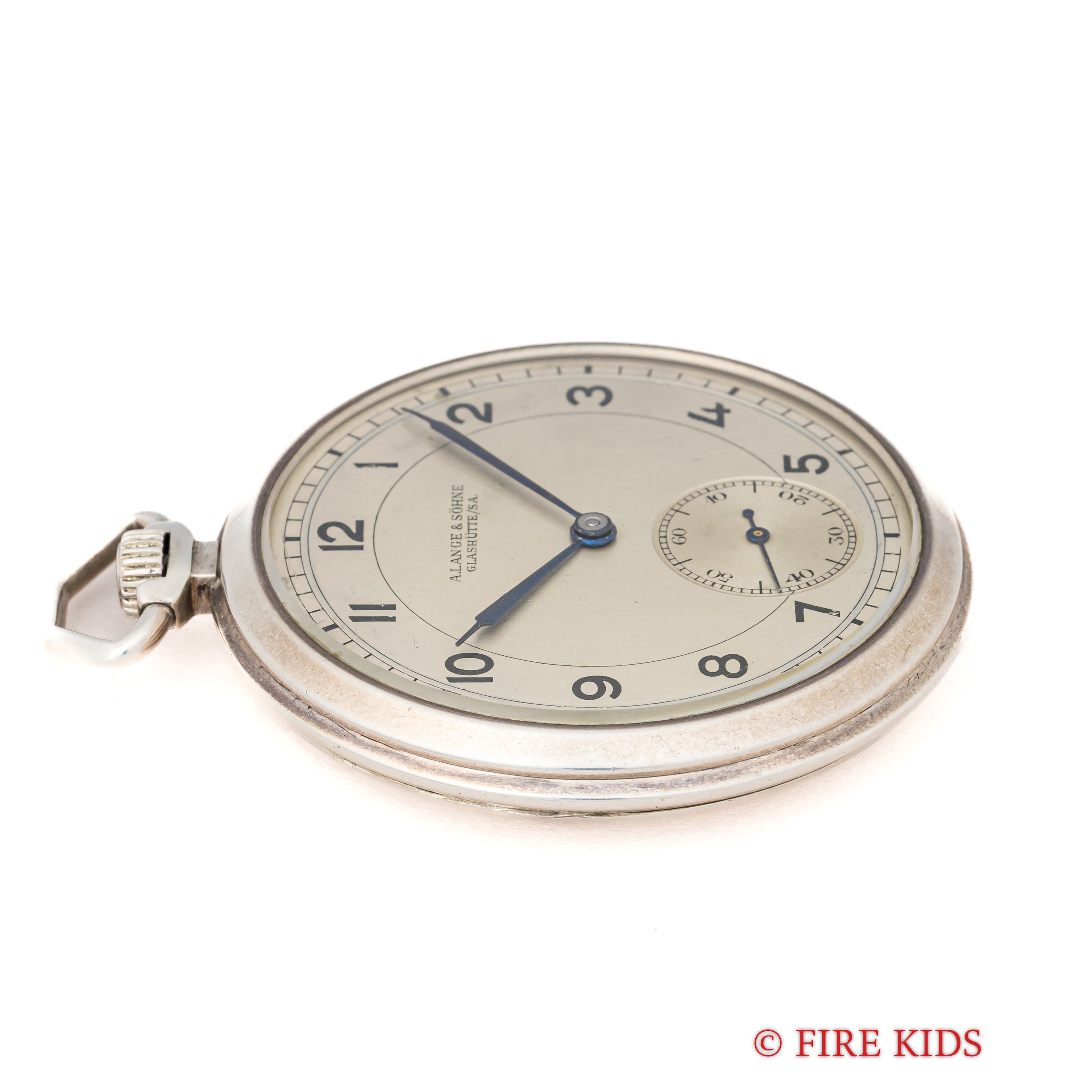 A.ランゲ&ゾーネ 銀無垢懐中時計 1930年代製 アラビアダイヤル 手巻 ジャーマンシルバーケース