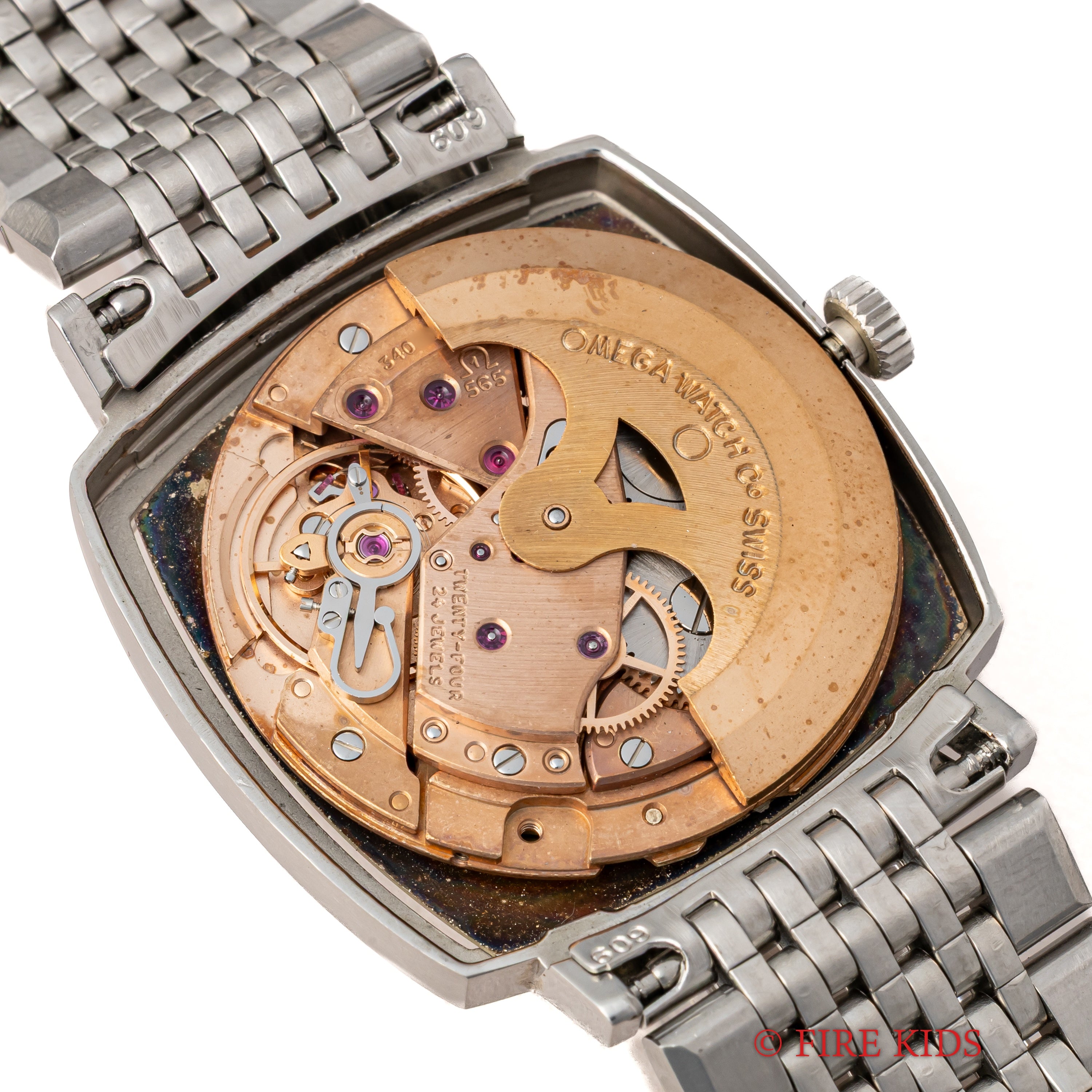 オメガ ジュネーブ 自動巻き スクエア 純正ブレス付き Ref.166.0010 1972年製 Cal.565