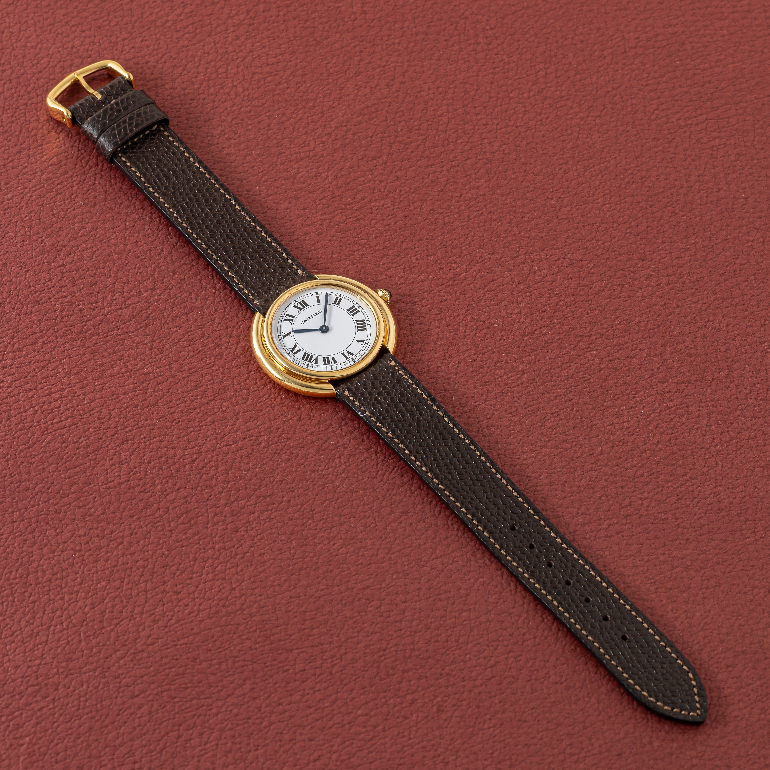 カルティエ ヴァンドーム 18金イエローゴールド 1980年代製 Ref.78090 手巻き 純正尾錠付き