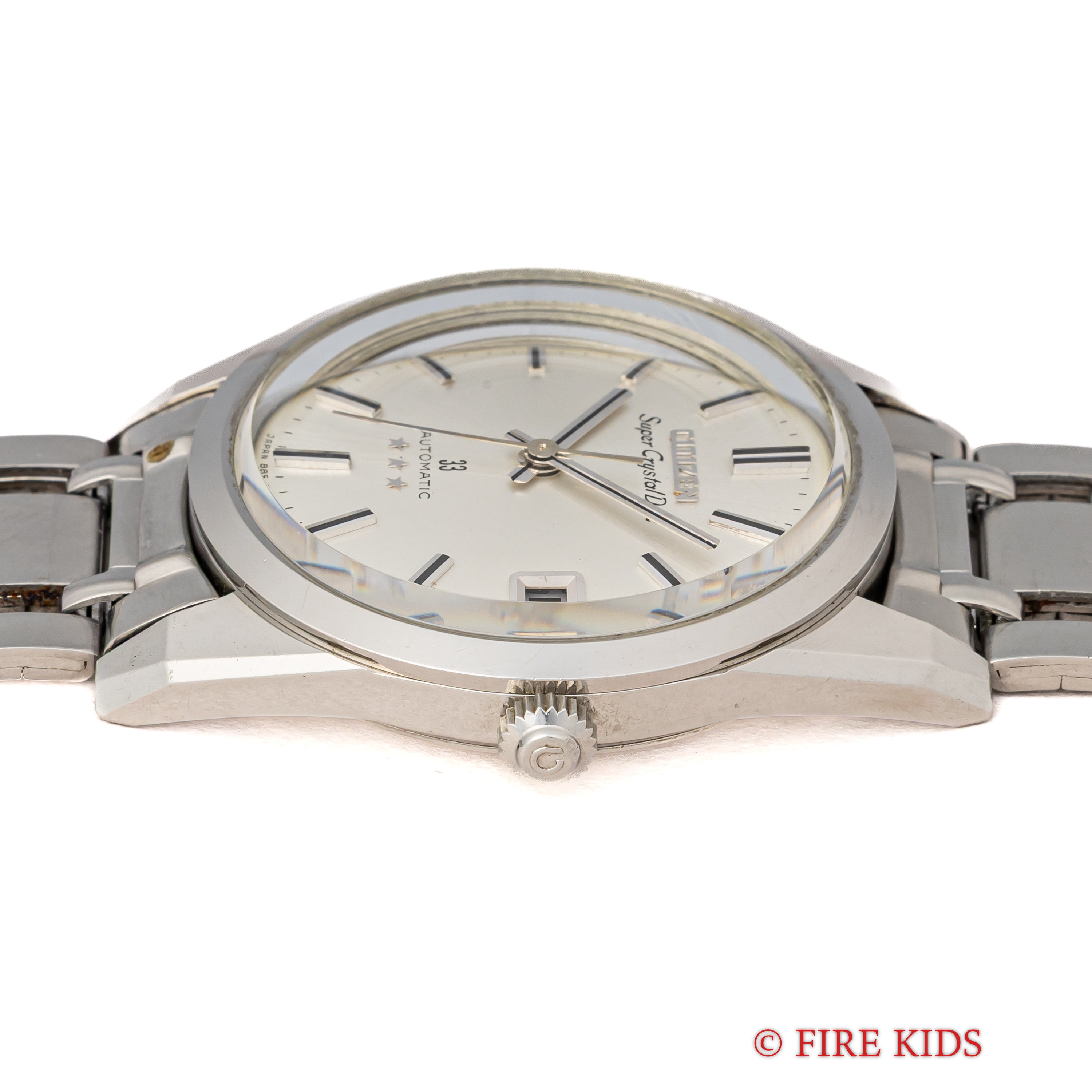 シチズン スーパークリスタルデイト 自動巻き Ref.AUDS 2803-Y GN 1967年製 33石 クリスタルガラス 純正ブレス付き