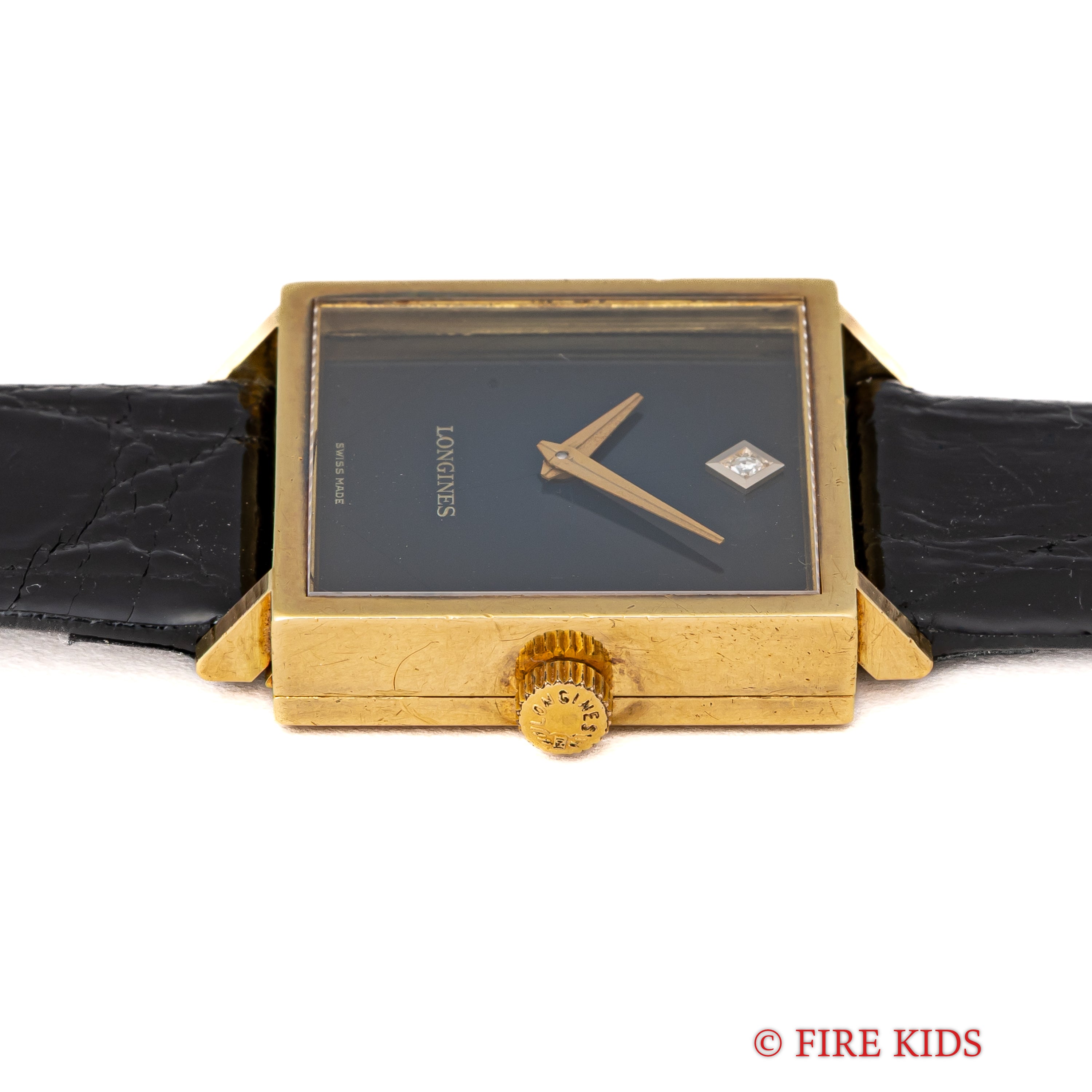 ロンジン スクエア 18金無垢イエローゴールド ダイヤ 1970年代製 手巻き Ref.4043 Cal.528