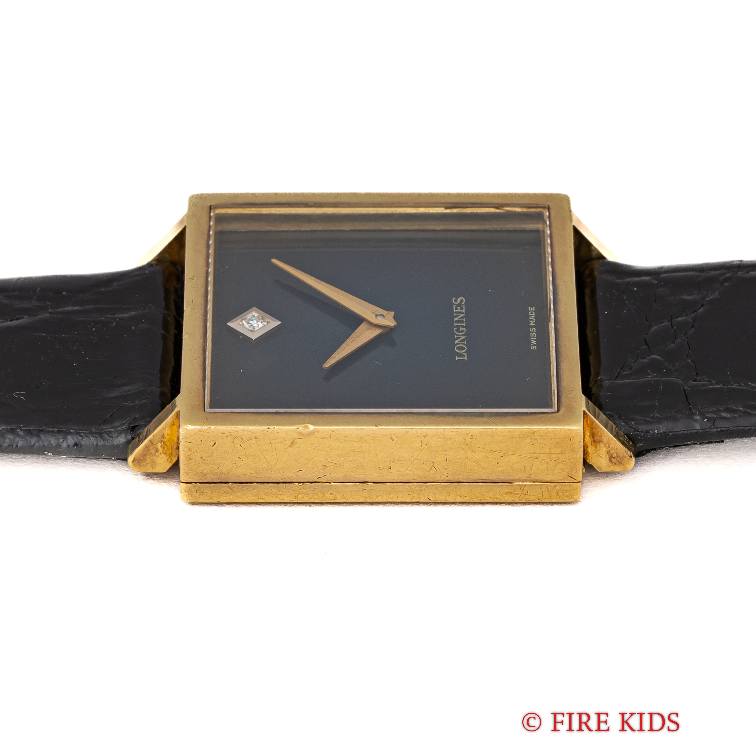 ロンジン スクエア 18金無垢イエローゴールド ダイヤ 1970年代製 手巻き Ref.4043 Cal.528