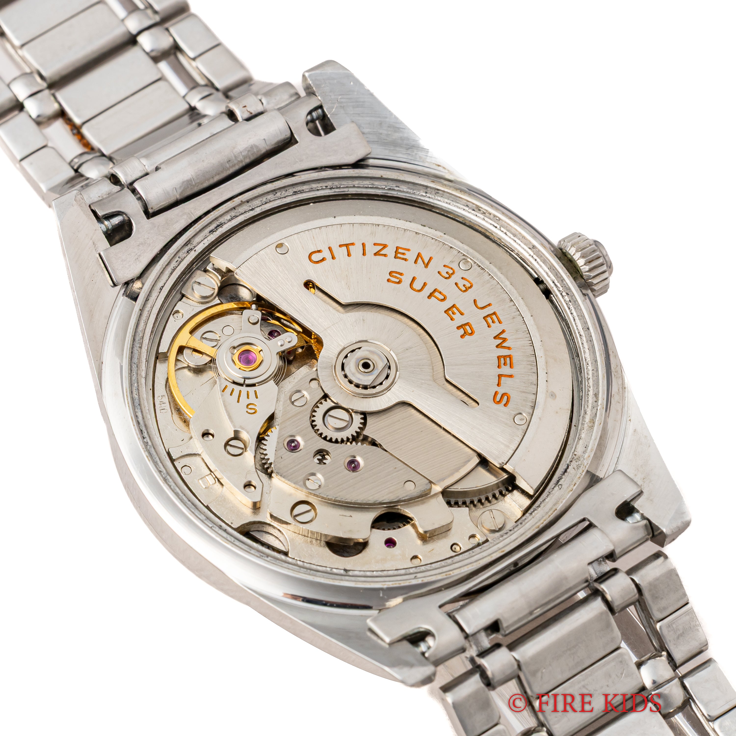 シチズン スーパークリスタルデイト 自動巻き Ref.AUDS 2803-Y GN 1967年製 33石 クリスタルガラス 純正ブレス付き