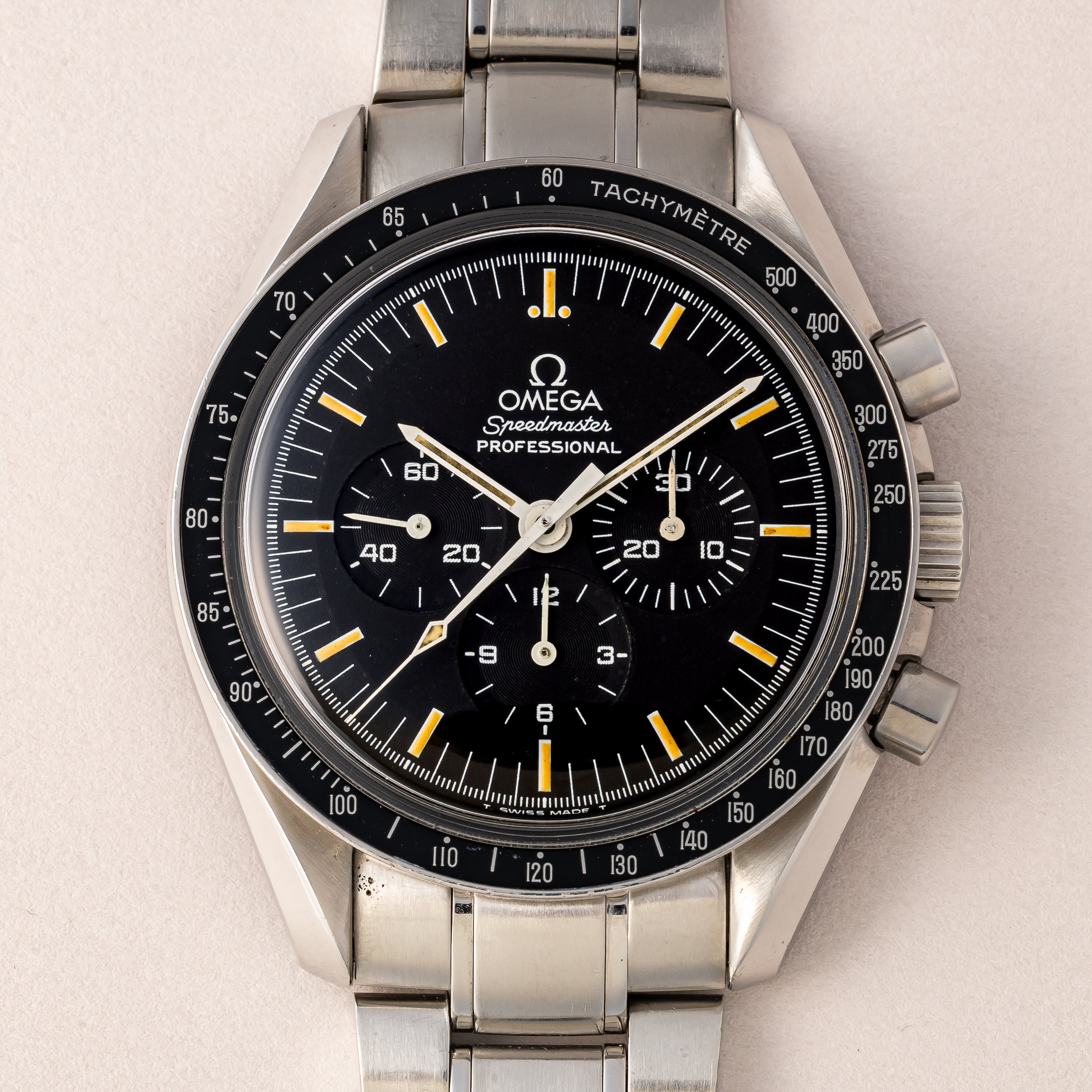 オメガ スピードマスター プロフェッショナル 1997年製 Ref.3450808 裏スケルトン 箱、ギャラ付き