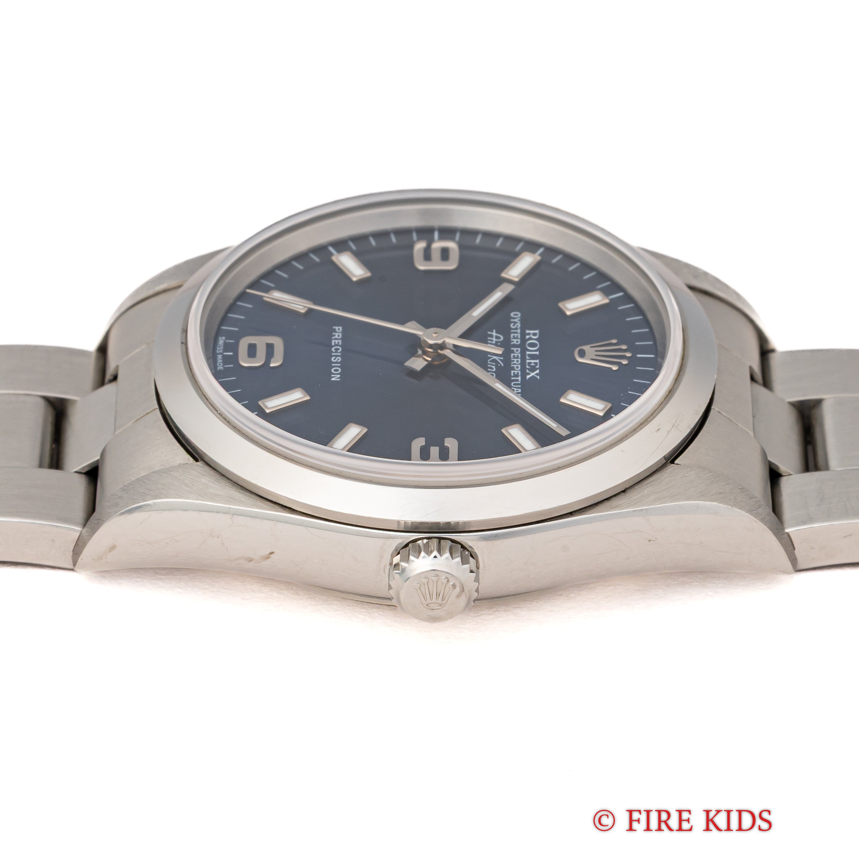 ロレックス エアキング 2001年製 Ref.14000M ブルーダイヤル Cal.3130 純正オイスターブレス