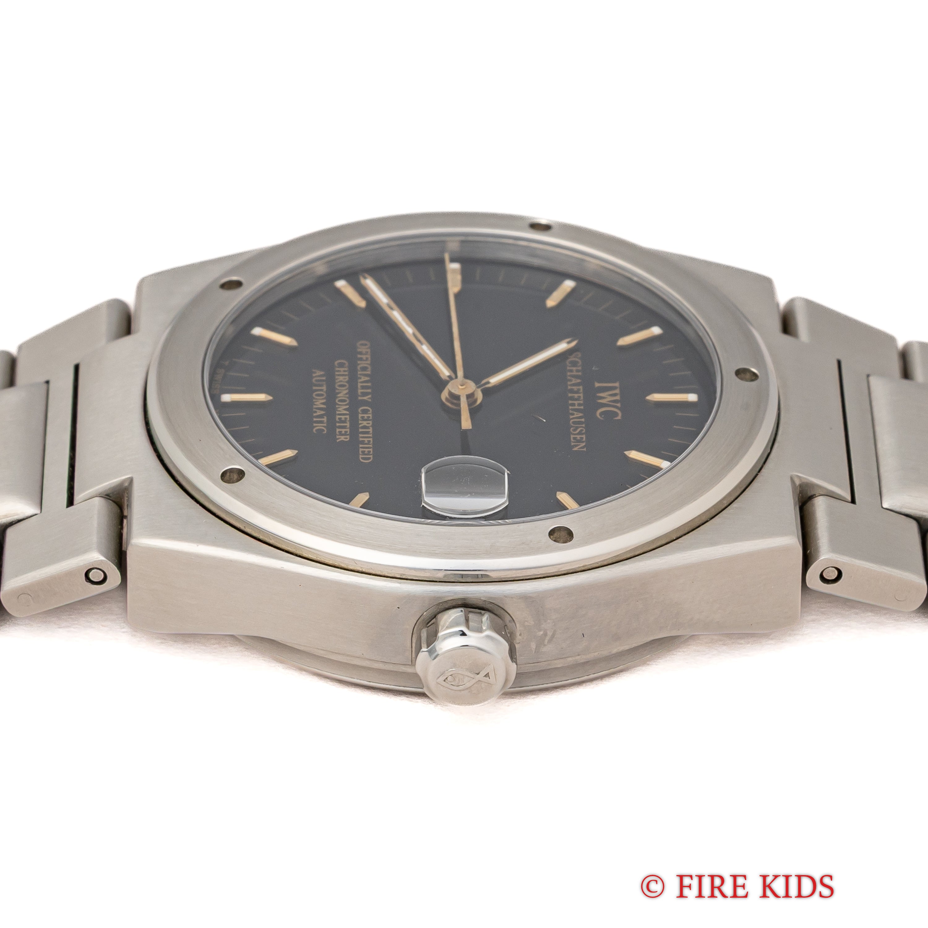 IWC インヂュニア 1997年製 ブラック文字盤 クロノメーター自動巻 Ref.3521 Cal.887/2