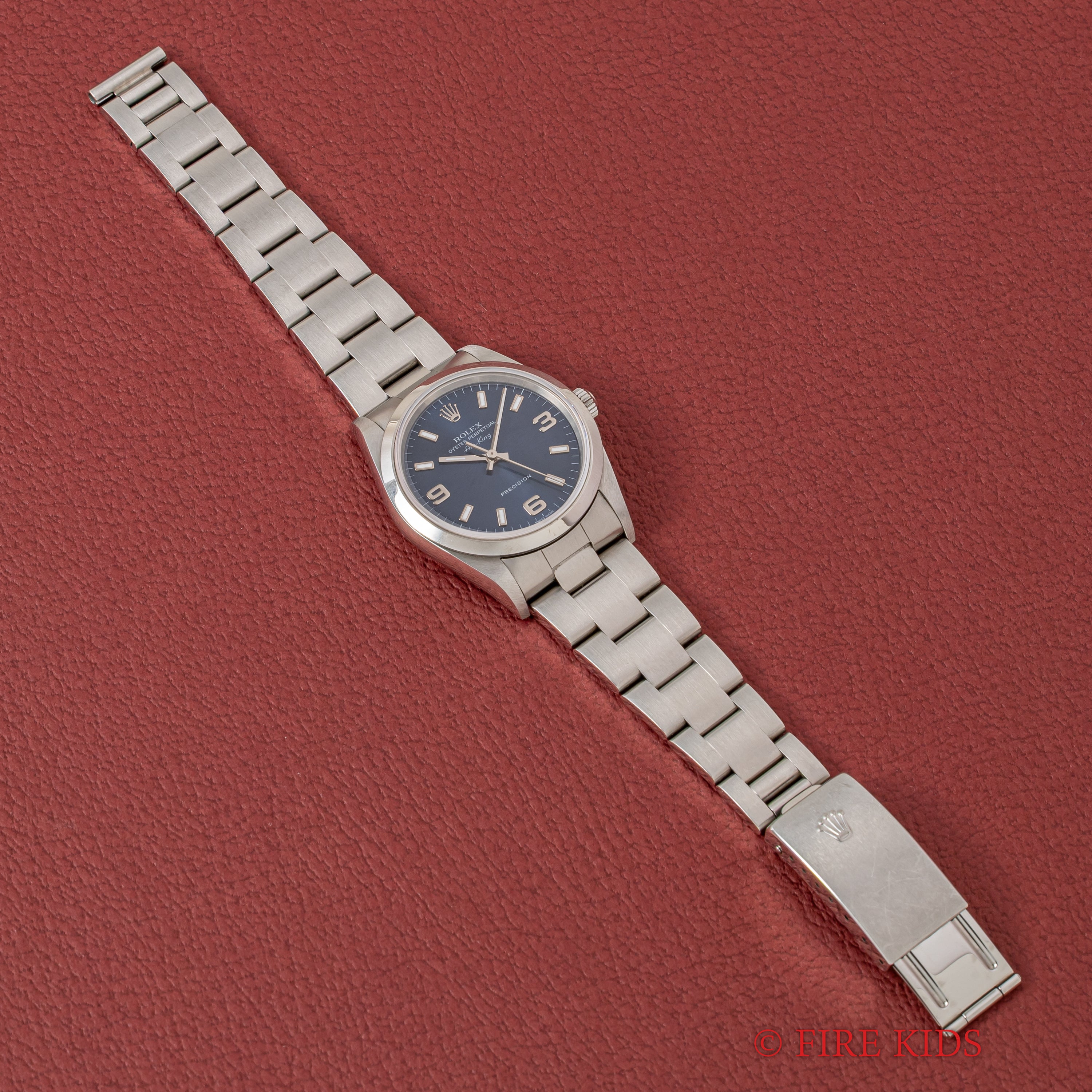 ロレックス エアキング 2001年製 Ref.14000M ブルーダイヤル Cal.3130 純正オイスターブレス