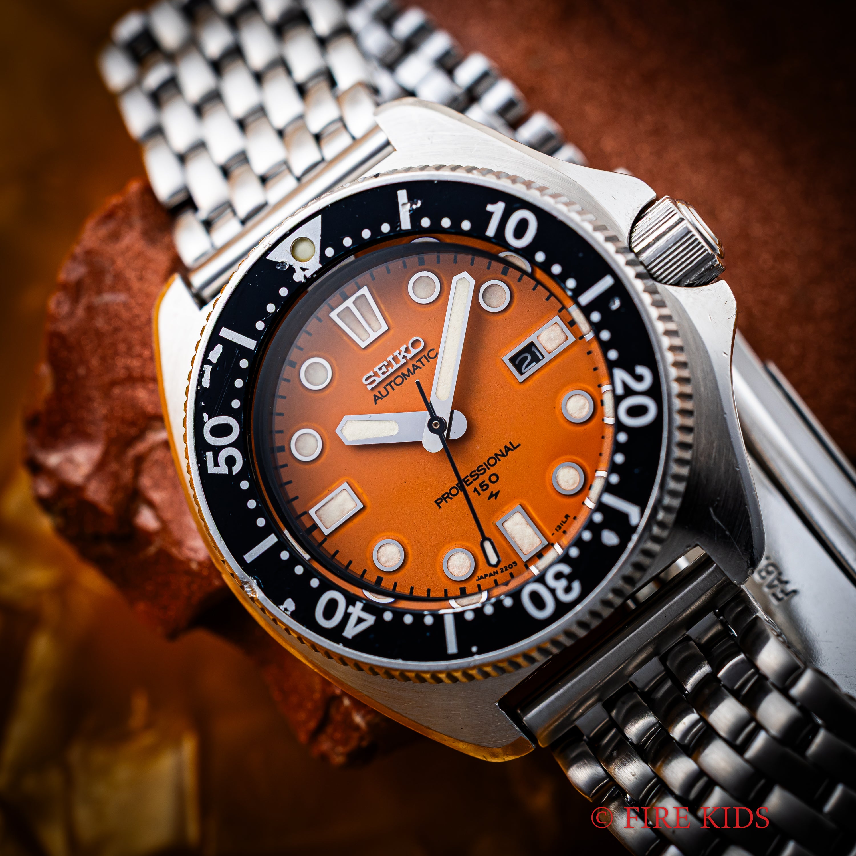 セイコー プロフェショナルダイバー 150m 1977年製 ボーイズサイズ オレンジダイヤル