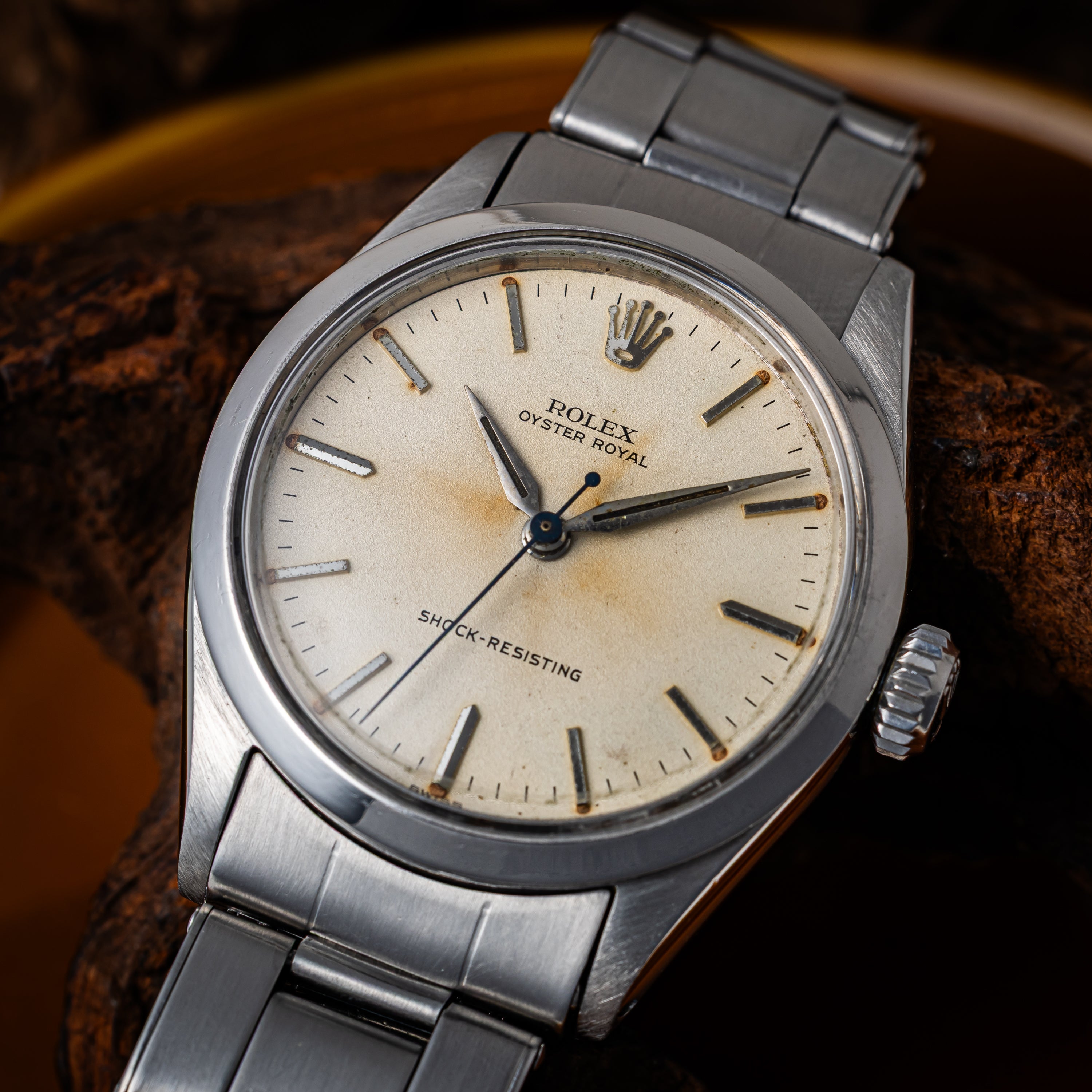 ロレックス オイスターロイヤル 手巻き 1957年製 Ref.6444 Cal.1210 リベットブレス付き