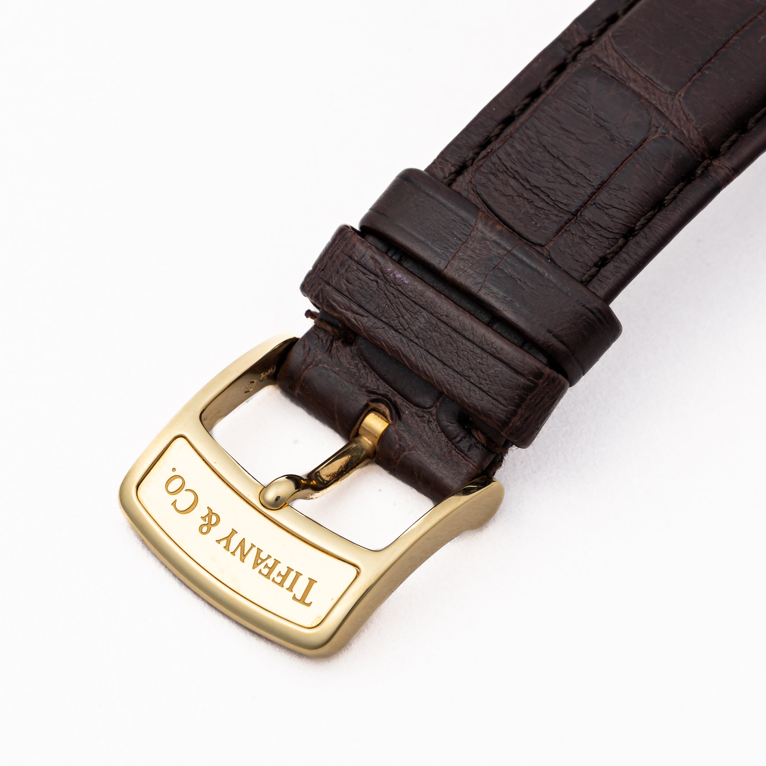 ティファニー マーククーペ 18金無垢 2003年製 クロノメーター自動巻き 純正18金無垢尾錠、箱、ギャラ付き