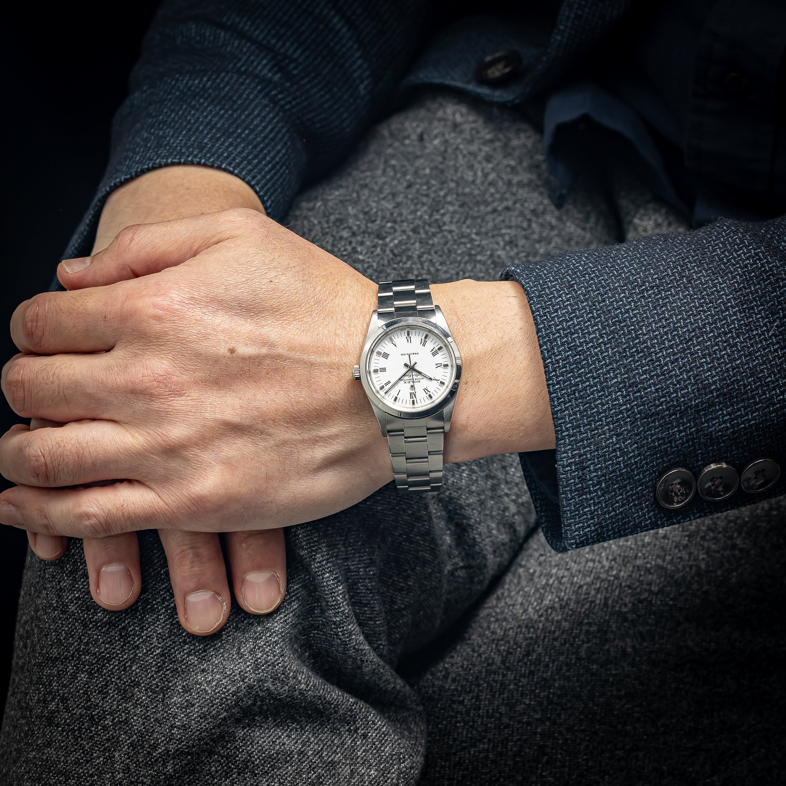 ロレックス エアキング 2000年製 Ref.14000 ホワイトローマンダイヤル