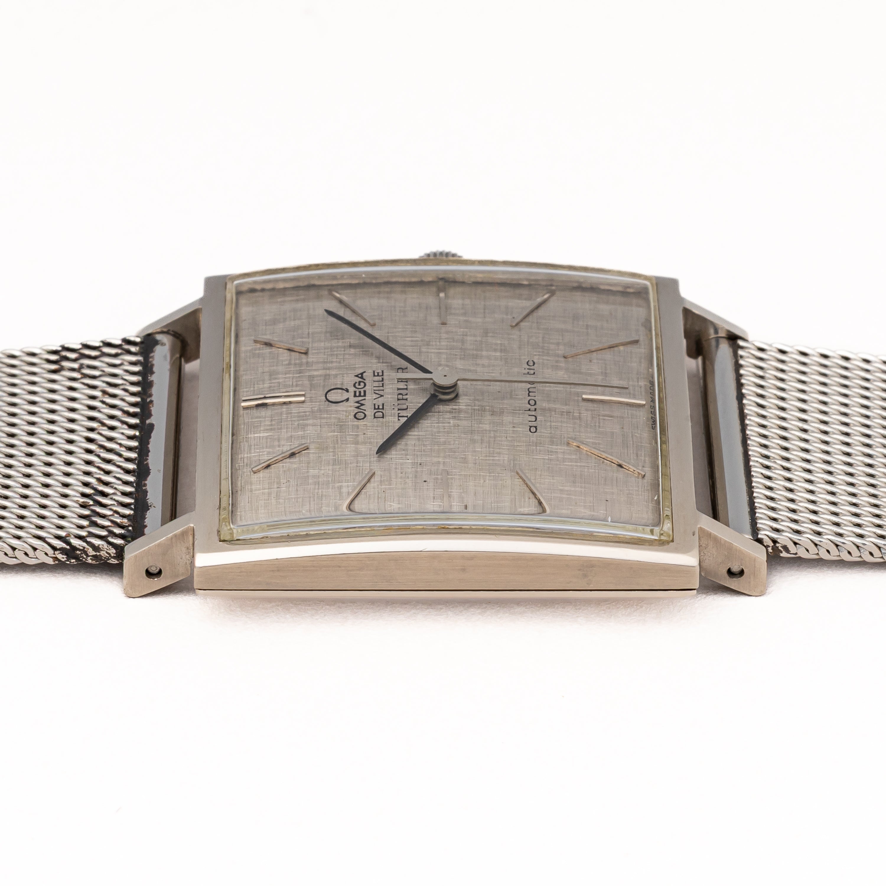 オメガ 18金無垢ホワイトゴールド デ・ヴィル 自動巻き 1964年製 チューラーダブルネーム スクエアケース