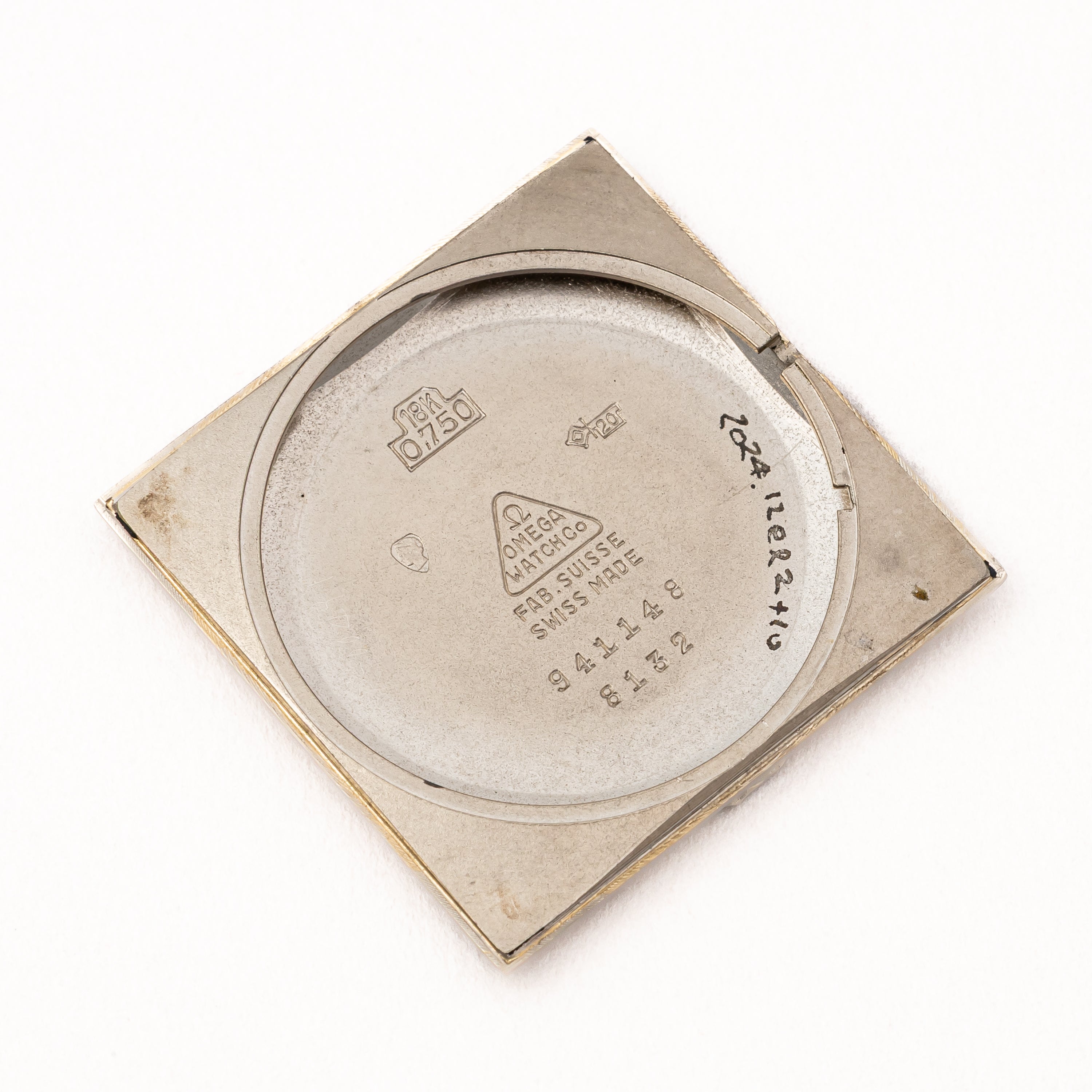 オメガ 18金無垢ホワイトゴールド デ・ヴィル 自動巻き 1964年製 チューラーダブルネーム スクエアケース