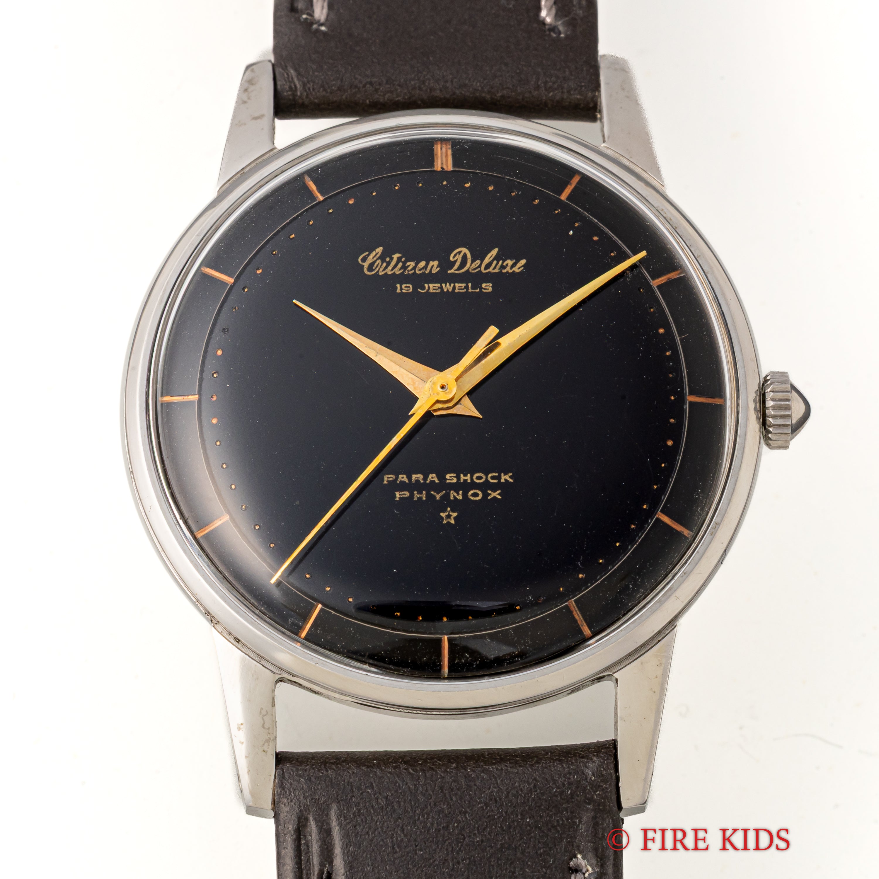 シチズン デラックス 1959年製 19石15070SS オリジナルブラックダイヤル