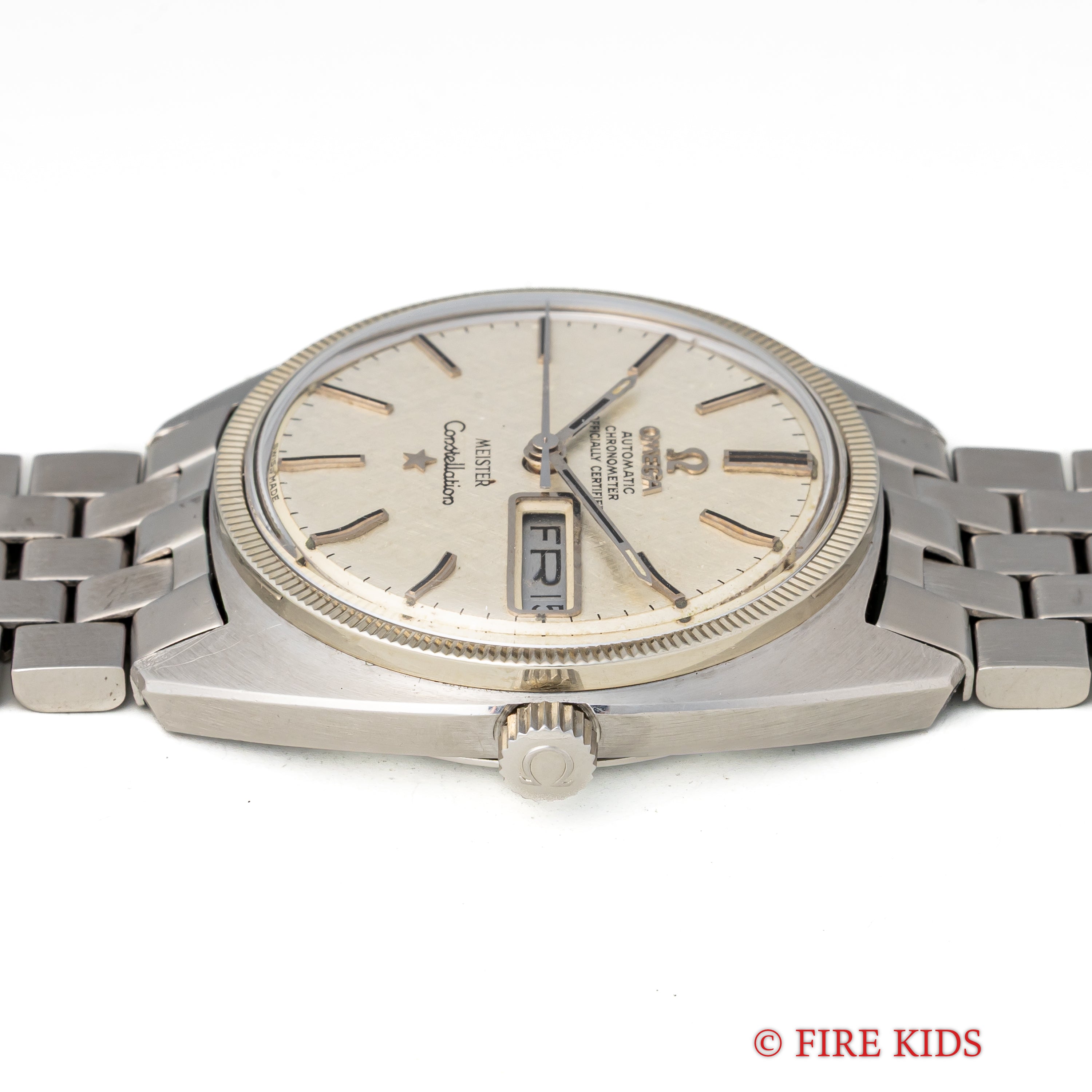 オメガ コンステレーション ジェンタ 1969年製 Ref.168.029 リネンダイヤル MEISTERダブルネーム 純正ブレス WGコインエッジベゼル