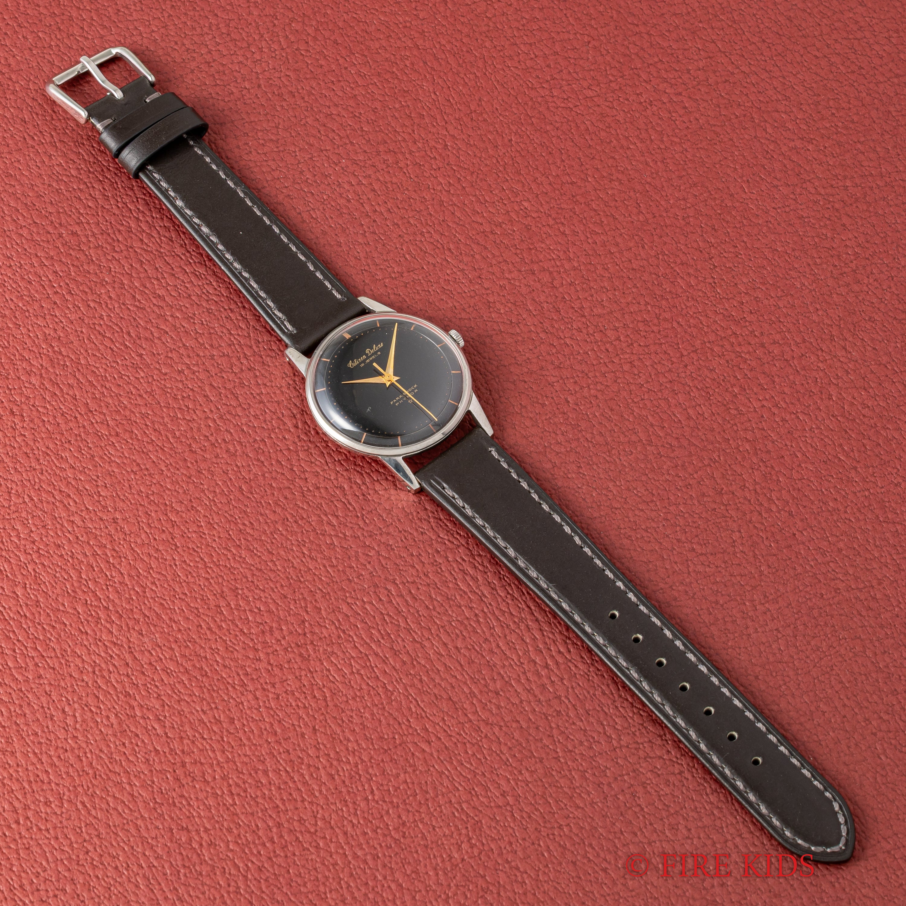 シチズン デラックス 1959年製 19石15070SS オリジナルブラックダイヤル