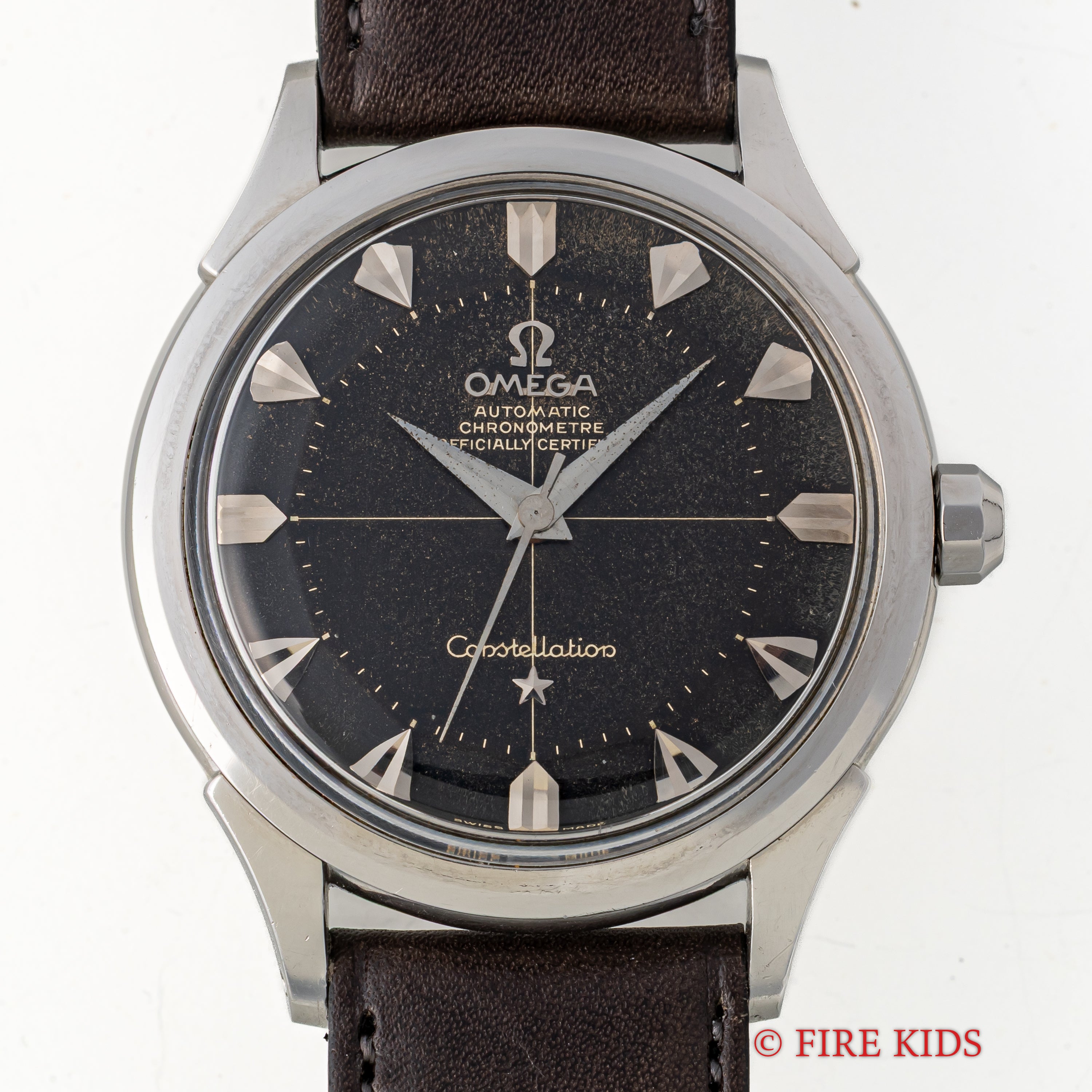 オメガ コンステレーション 12角 ブラックギルトダイヤル 1956年製 Ref.2852 11 SC ハートインデックス