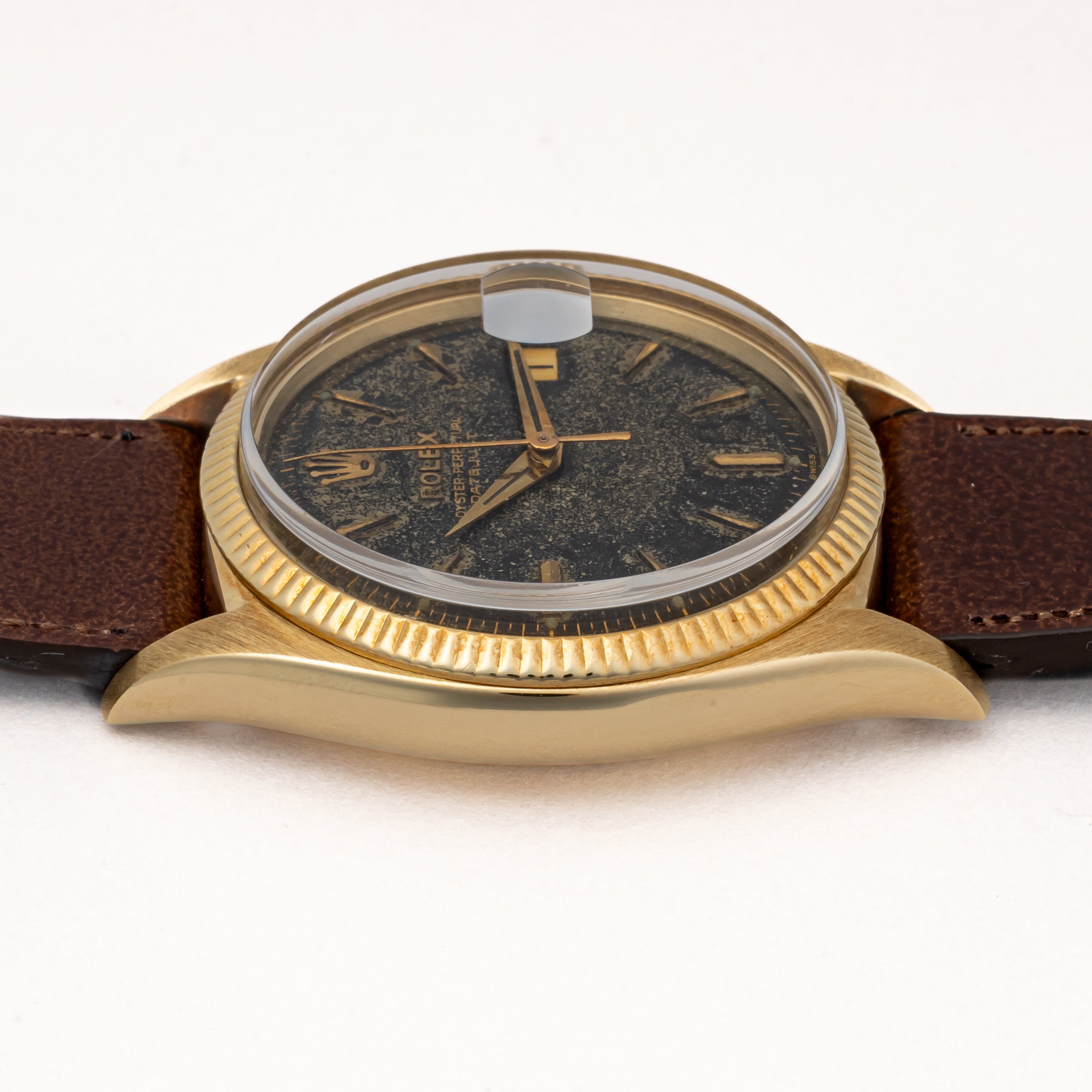 ロレックス デイトジャスト 自動巻き 14金無垢 1957年製 Ref.6605 Cal.1066