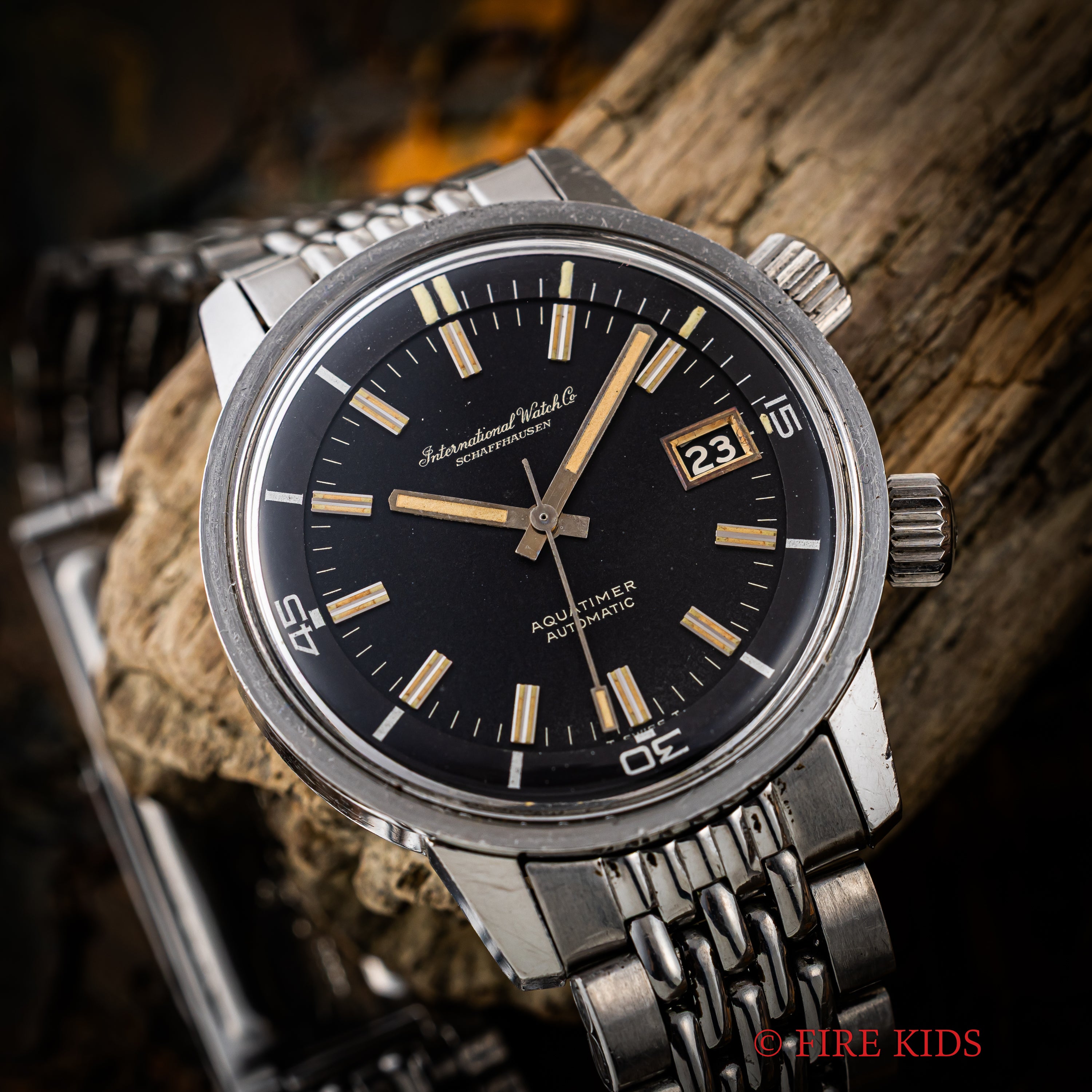 IWC アクアタイマー ファーストモデル 1969年製 ブラックダイヤル Ref.812 Cal.8541 GFライスブレス