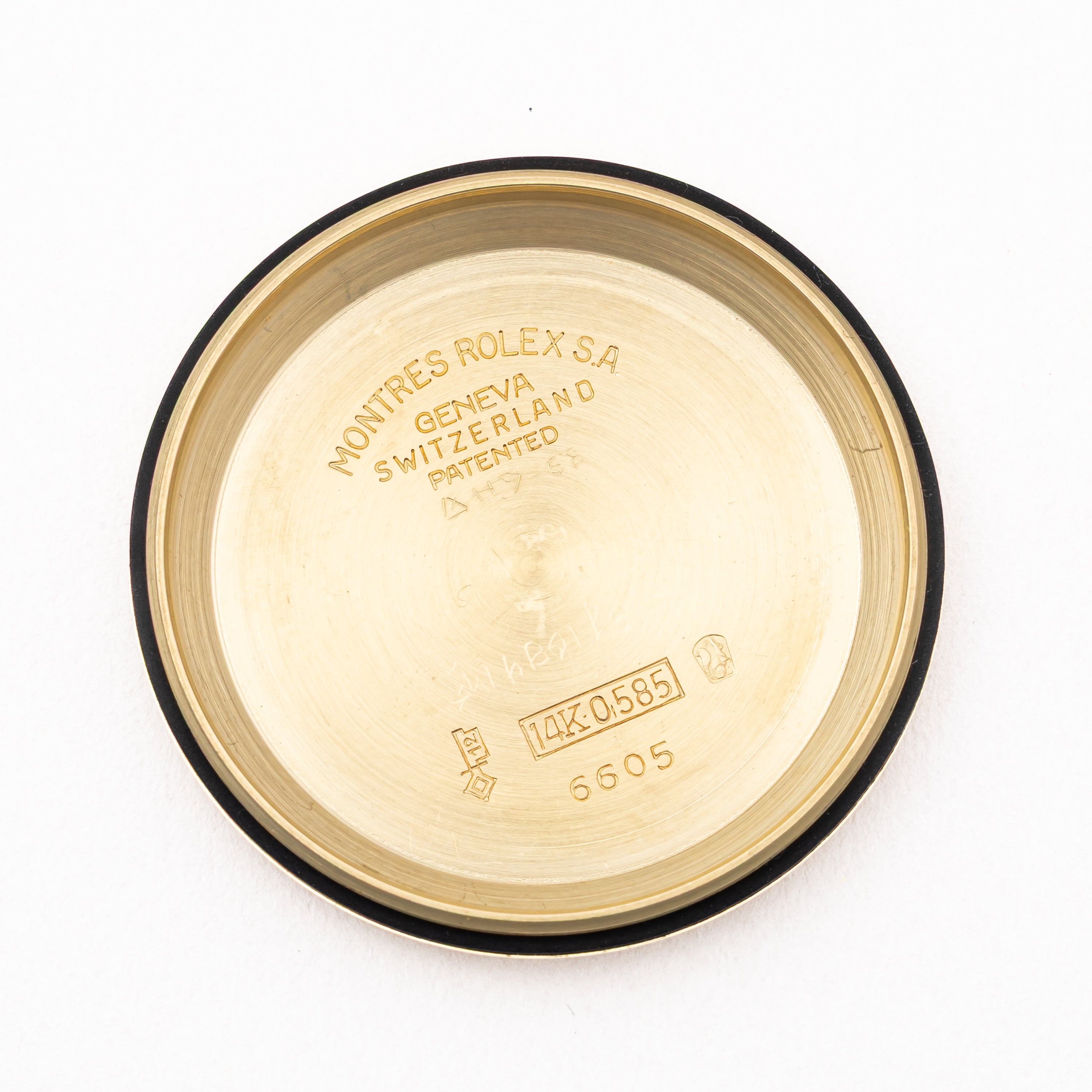 ロレックス デイトジャスト 自動巻き 14金無垢 1957年製 Ref.6605 Cal.1066