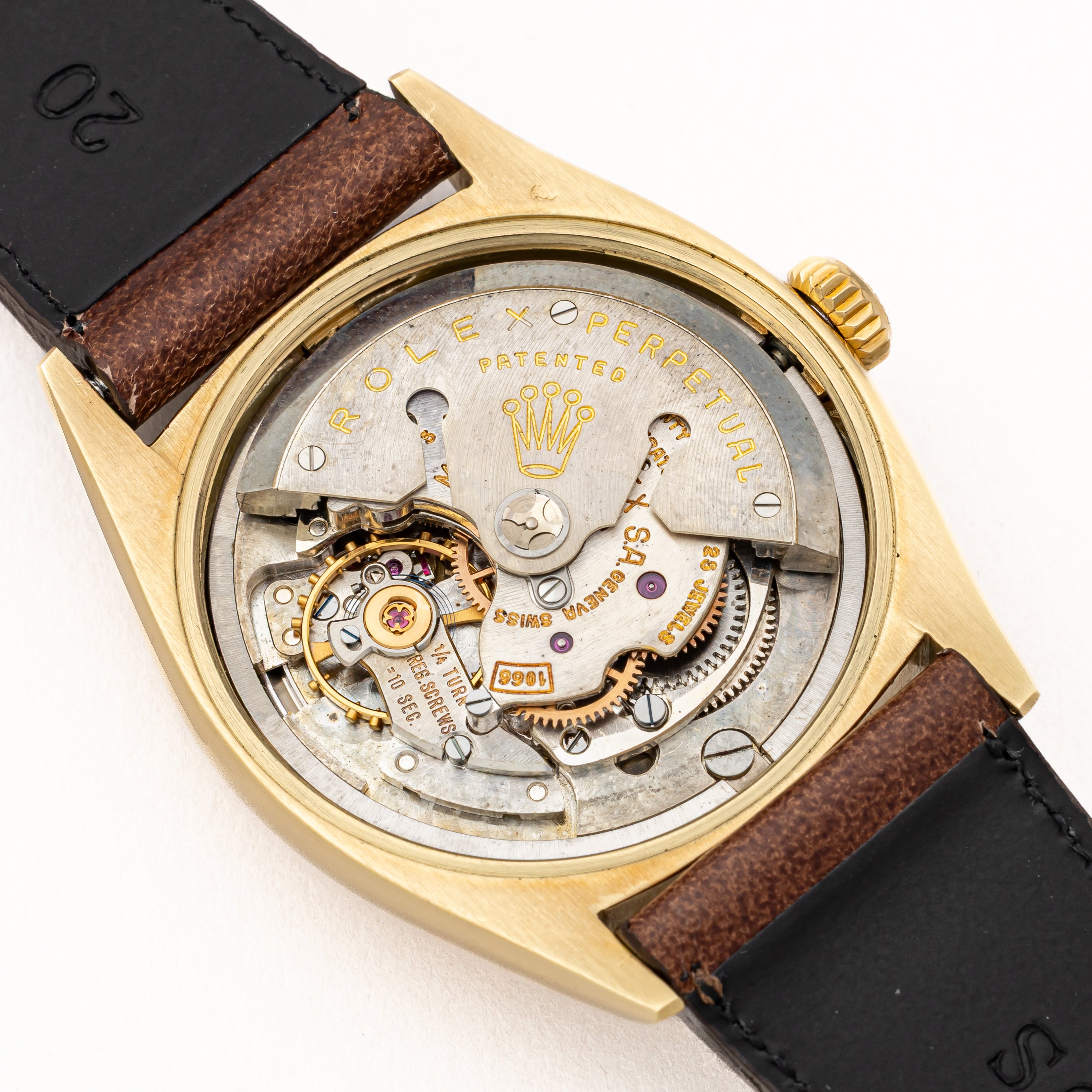 ロレックス デイトジャスト 自動巻き 14金無垢 1957年製 Ref.6605 Cal.1066