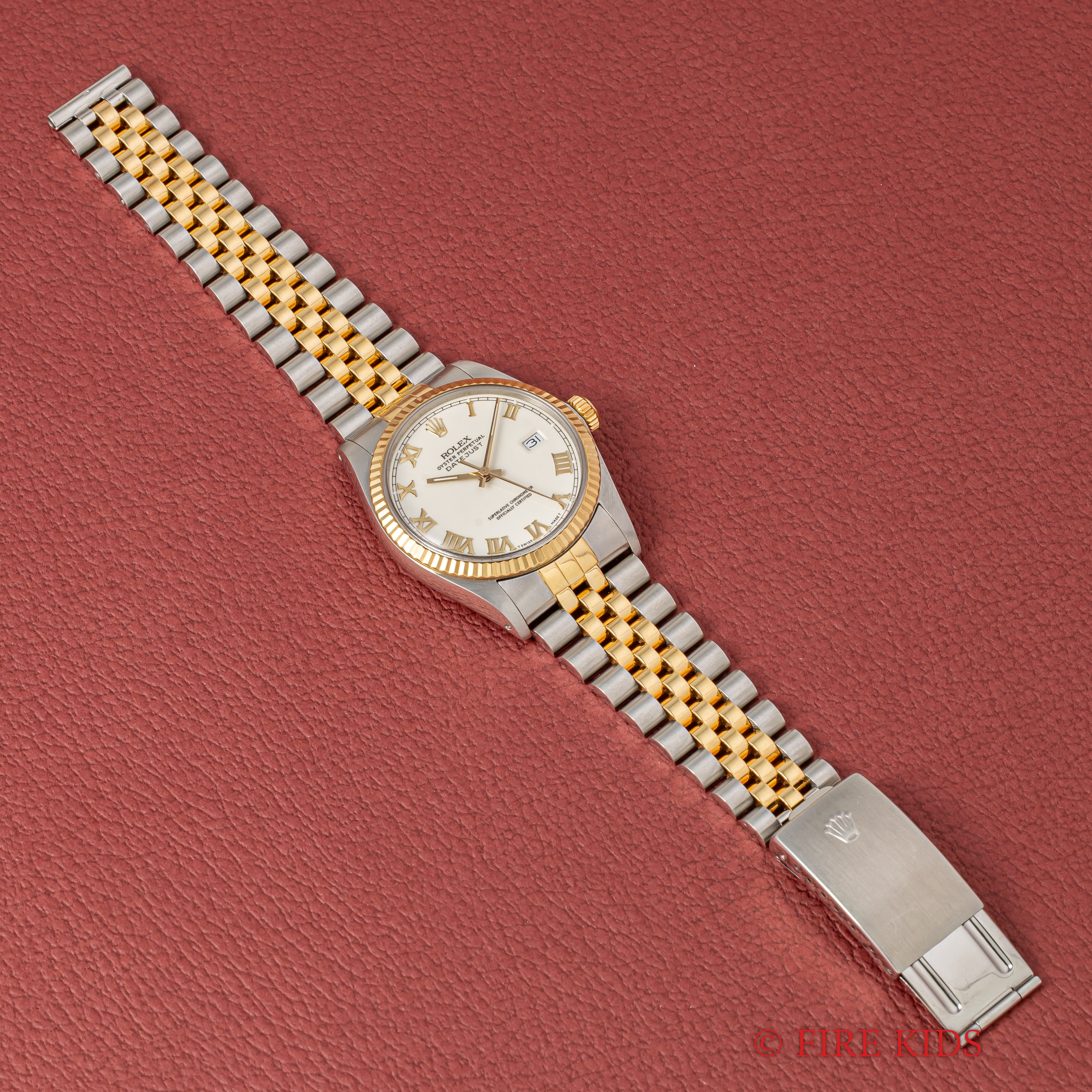 ロレックス 1986年製 デイトジャスト アイボリーローマンダイヤル Ref.16013 純正コンビジュビリーブレス