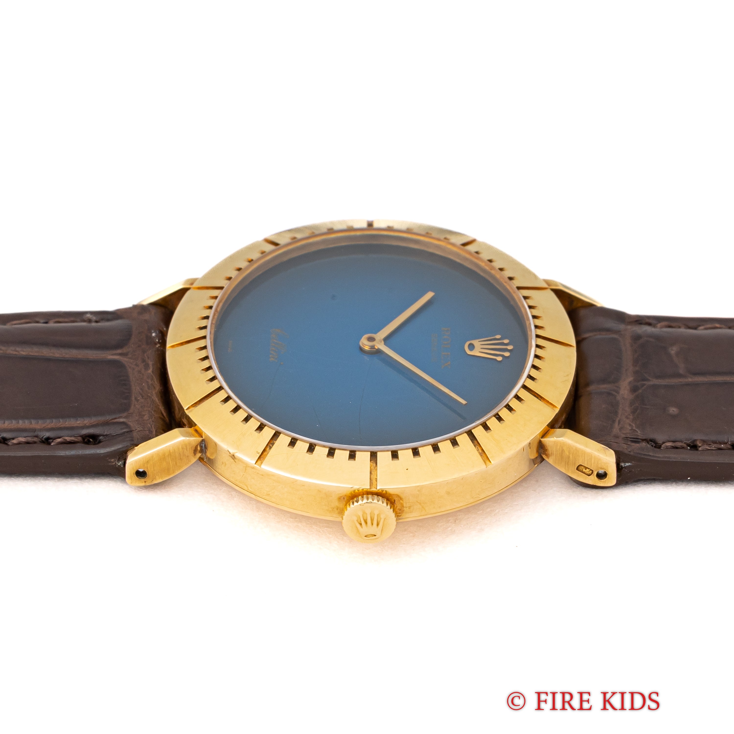 ロレックス チェリーニ 18金無垢イエローゴールド 1973年製 オーバル型 ブルーグラデーション 手巻き Ref.4083