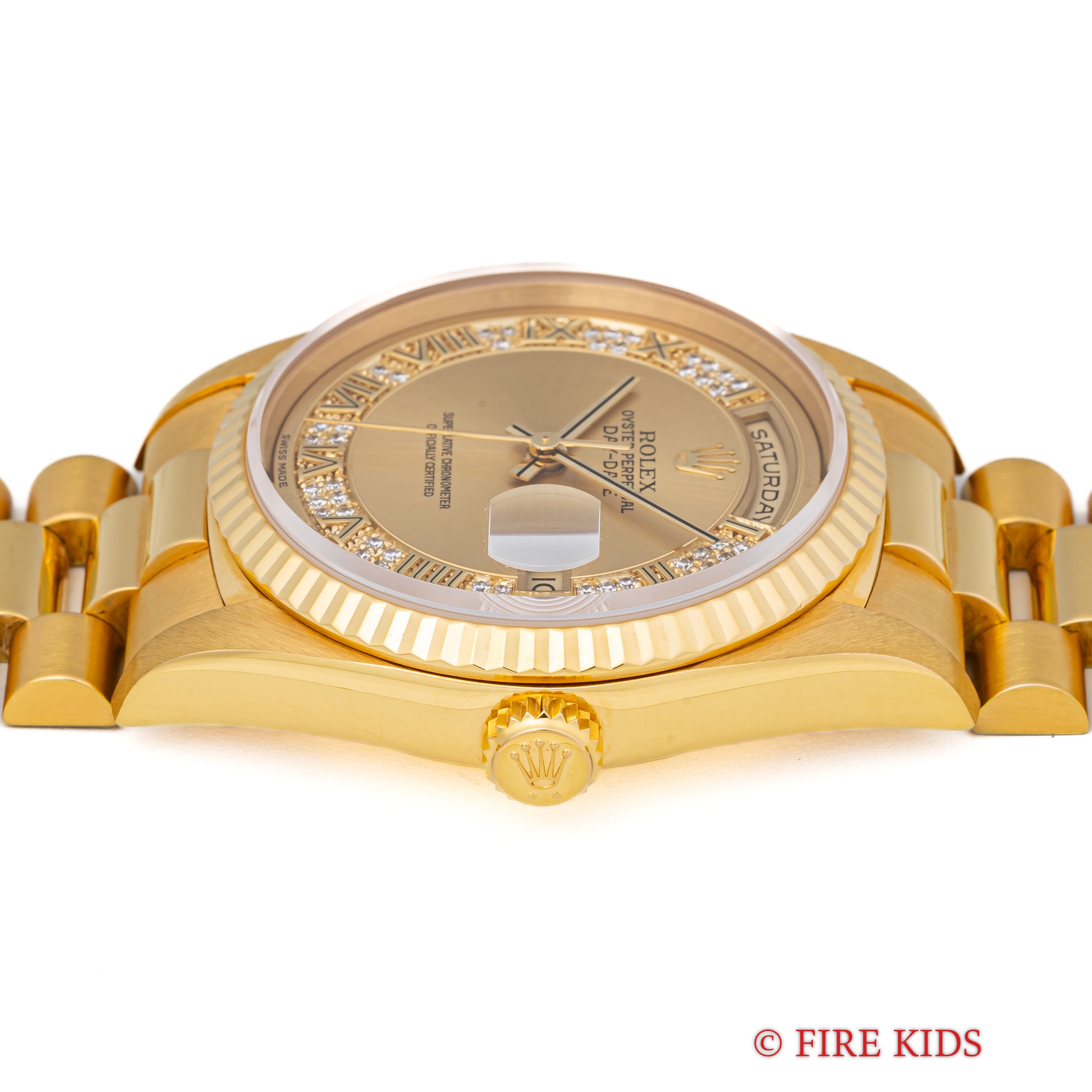 ロレックス デイデイト ミリヤードダイヤル 1994年~95年製 Ref.18238MR K18YG シャンパンダイヤル ギャラ付