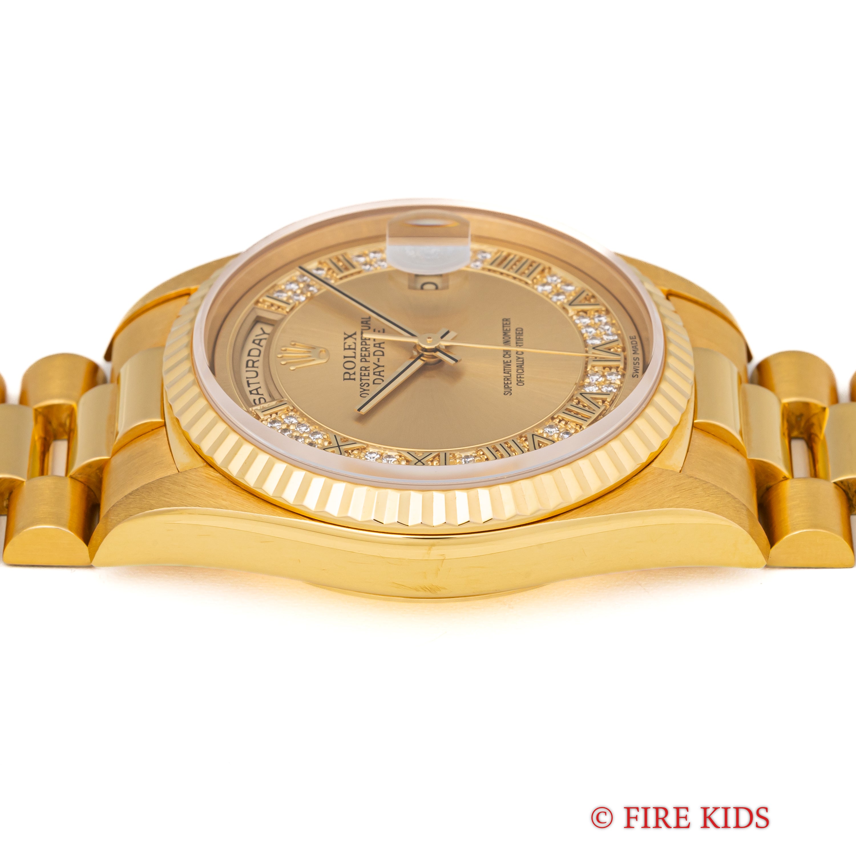 ロレックス デイデイト ミリヤードダイヤル 1994年~95年製 Ref.18238MR K18YG シャンパンダイヤル ギャラ付