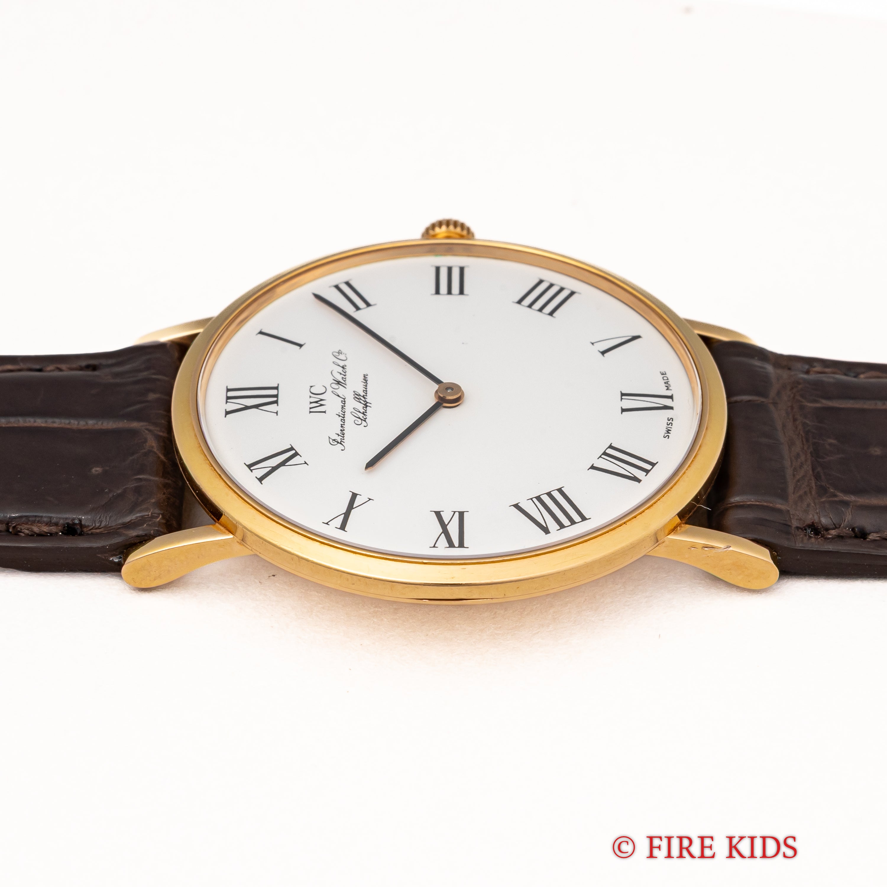 IWC 18金無垢ラウンドケース Ref.2010 1994年製 手巻き Cal.1852ホワイトローマンダイヤル ギャラ付き