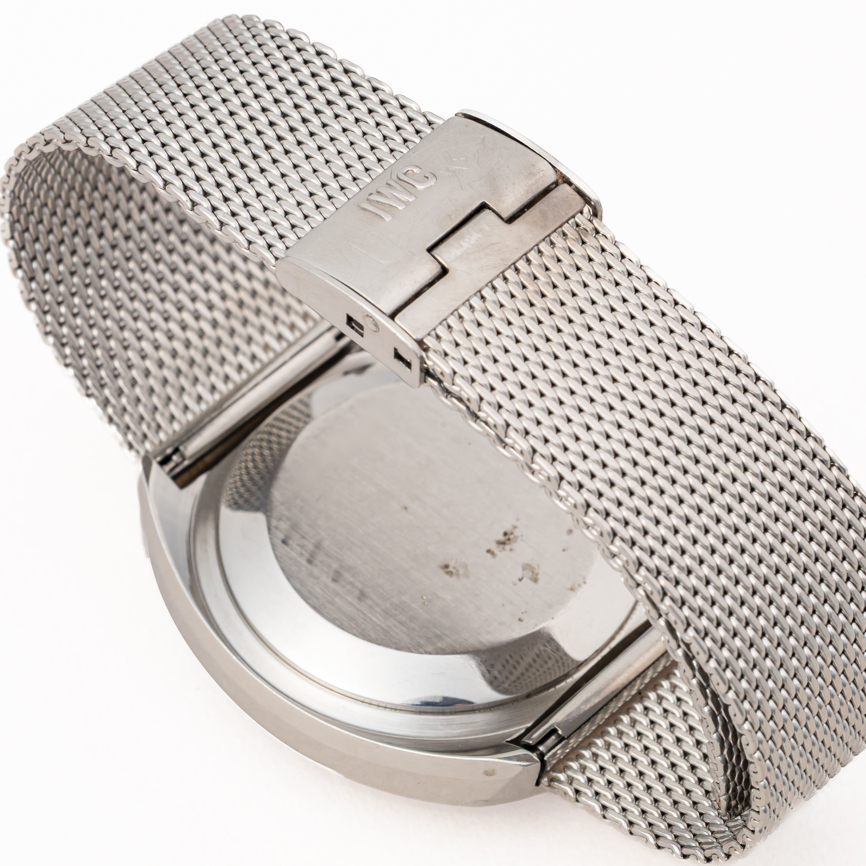 IWC ブルーマーブルダイヤル 1974年製 トノーケース 純正メッシュブレス ギャラ付